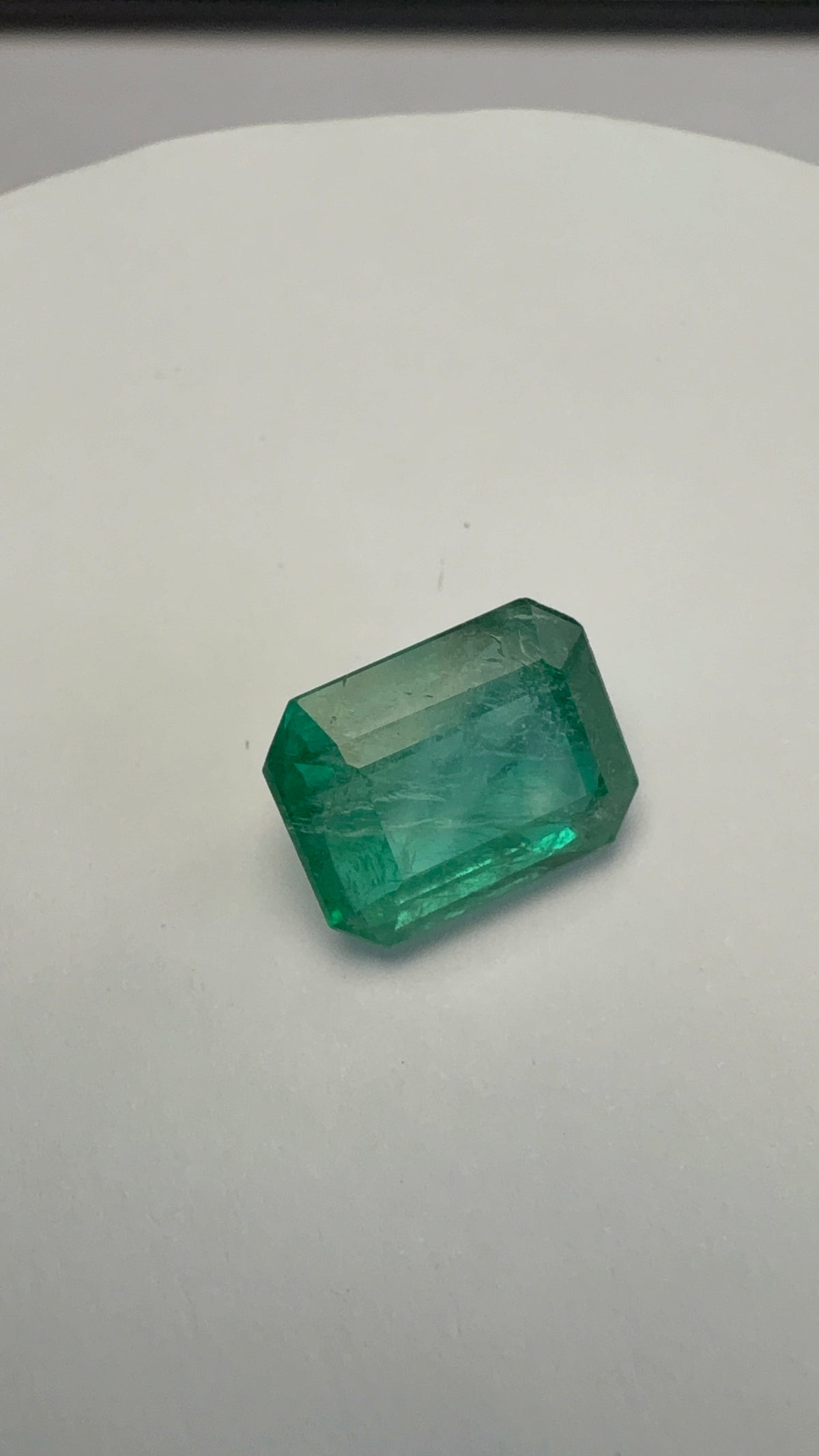 Emerald 8.38 carat EMER-123 alternate face-up view