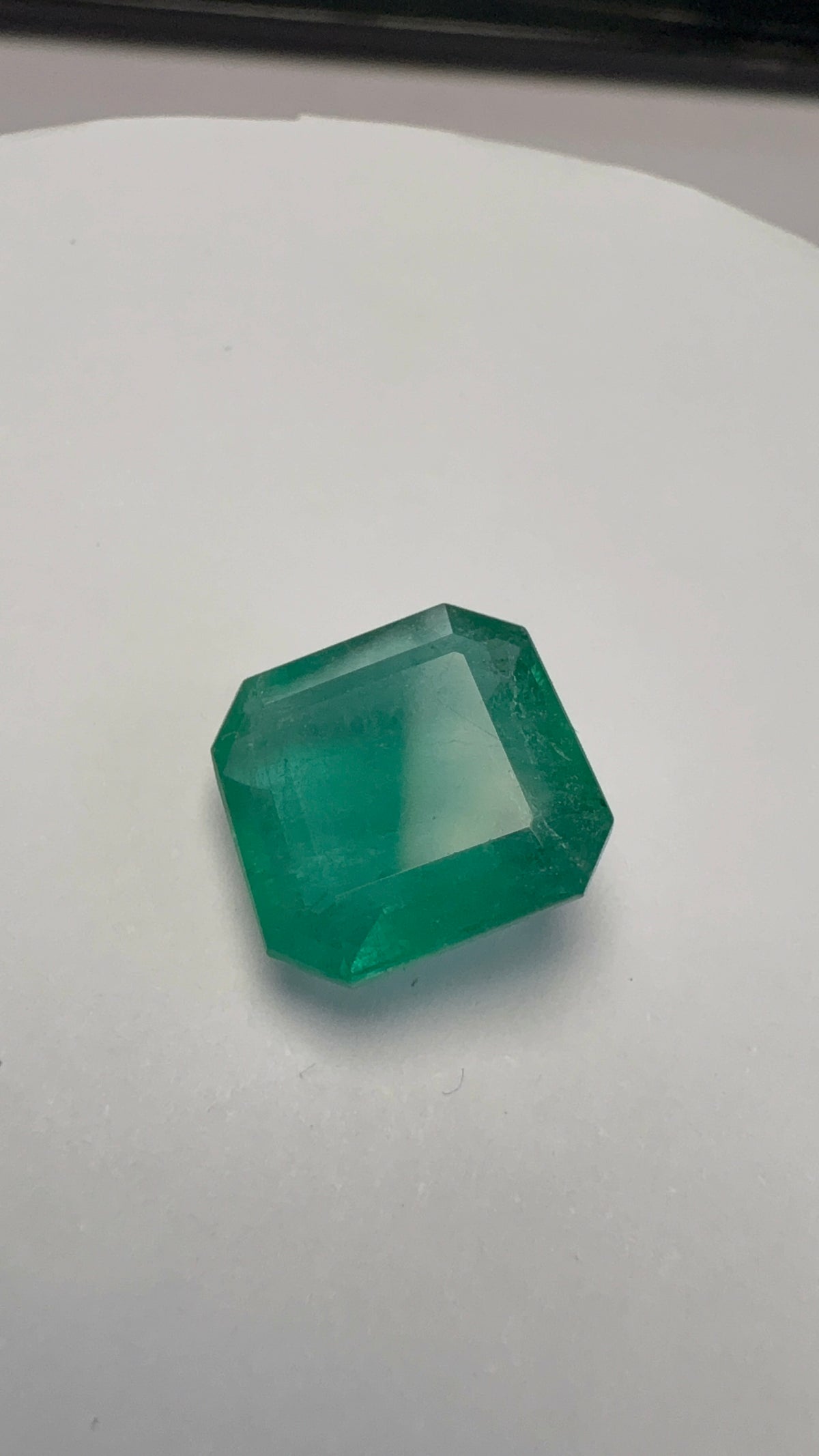 Emerald 7.94 carat EMER-131 face-up view