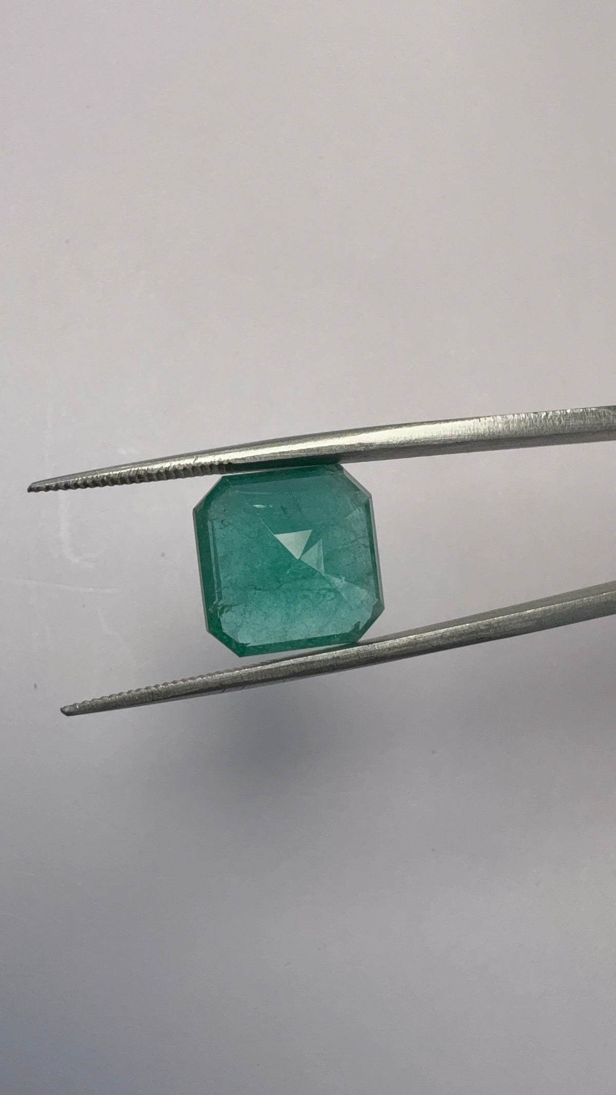 Emerald 7.94 carat EMER-131 angled view