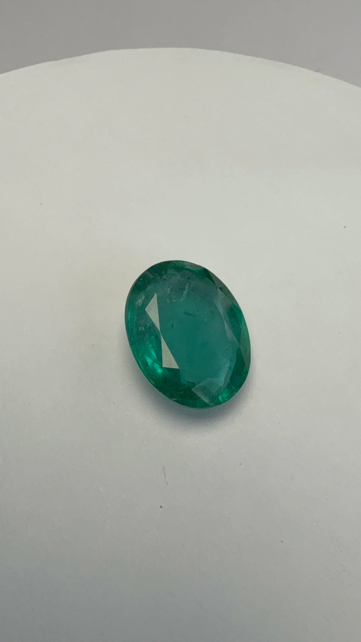 Emerald 8.24 carat EMER-135 alternate face-up view