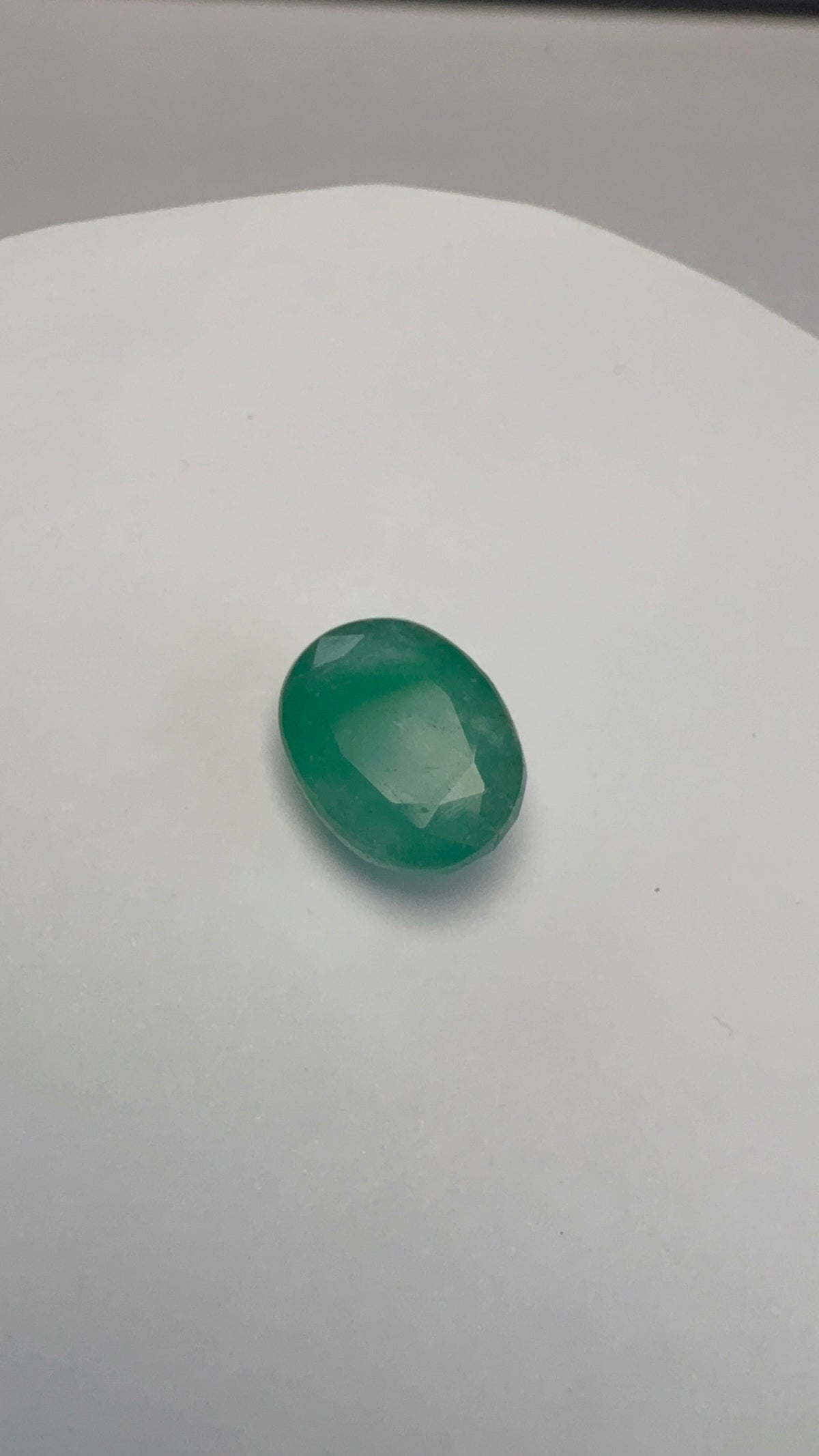 Emerald 8.35 carat EMER-145 alternate face-up view
