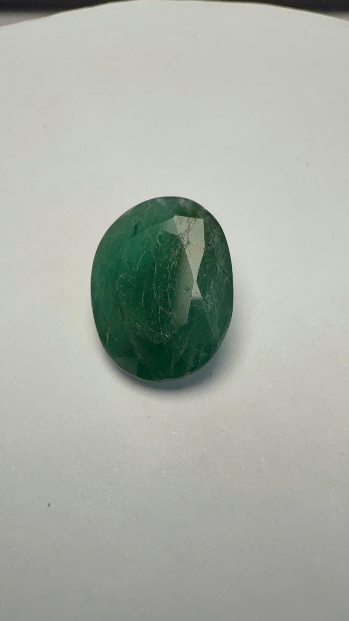 Emerald 5.91 carat EMER-188 alternate face-up view