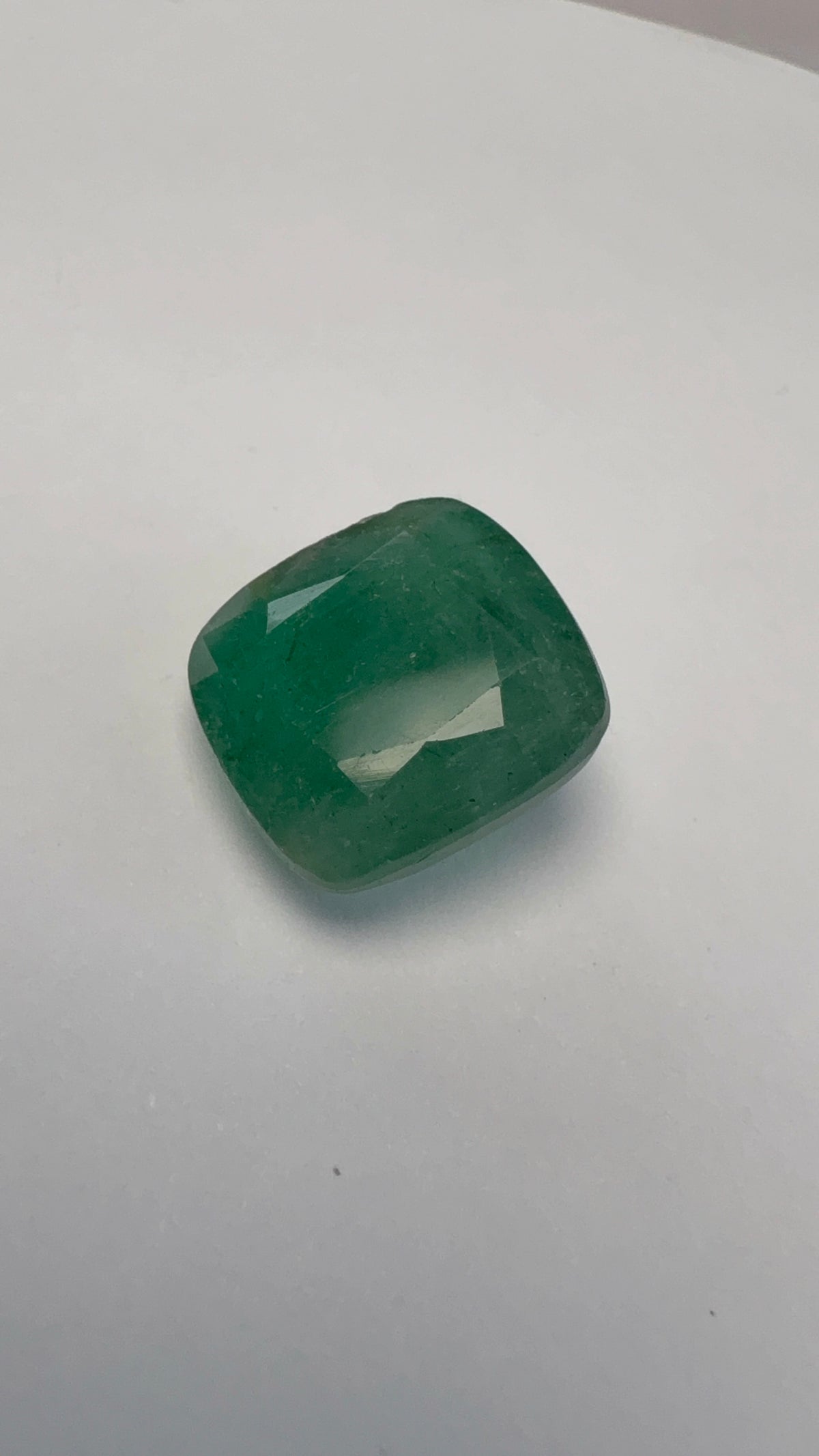 Emerald 7.53 carat EMER-192 alternate face-up view