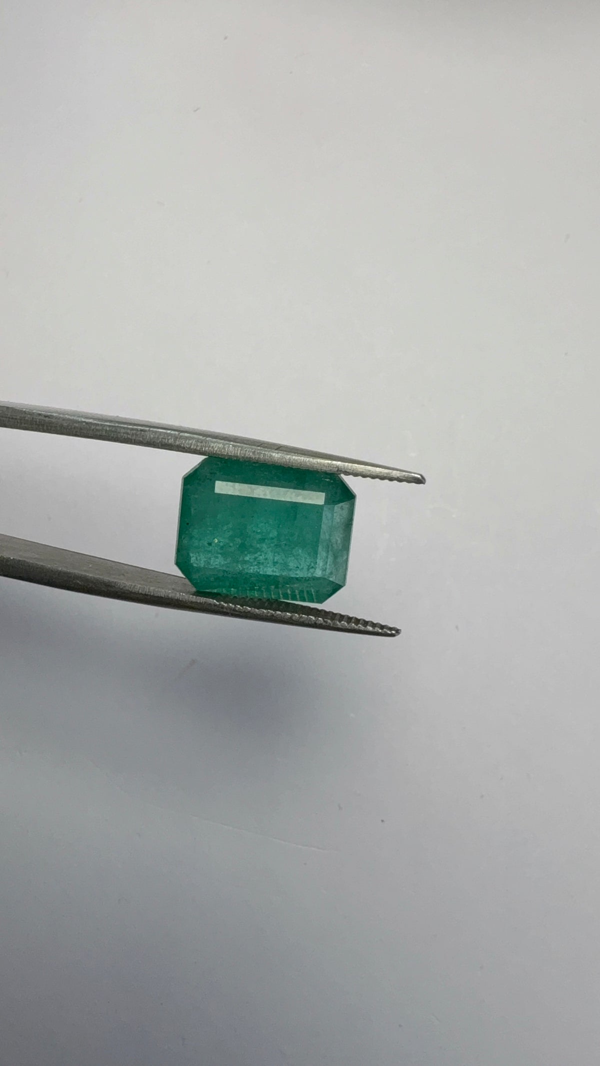Emerald 6.85 carat EMER-35 angled view