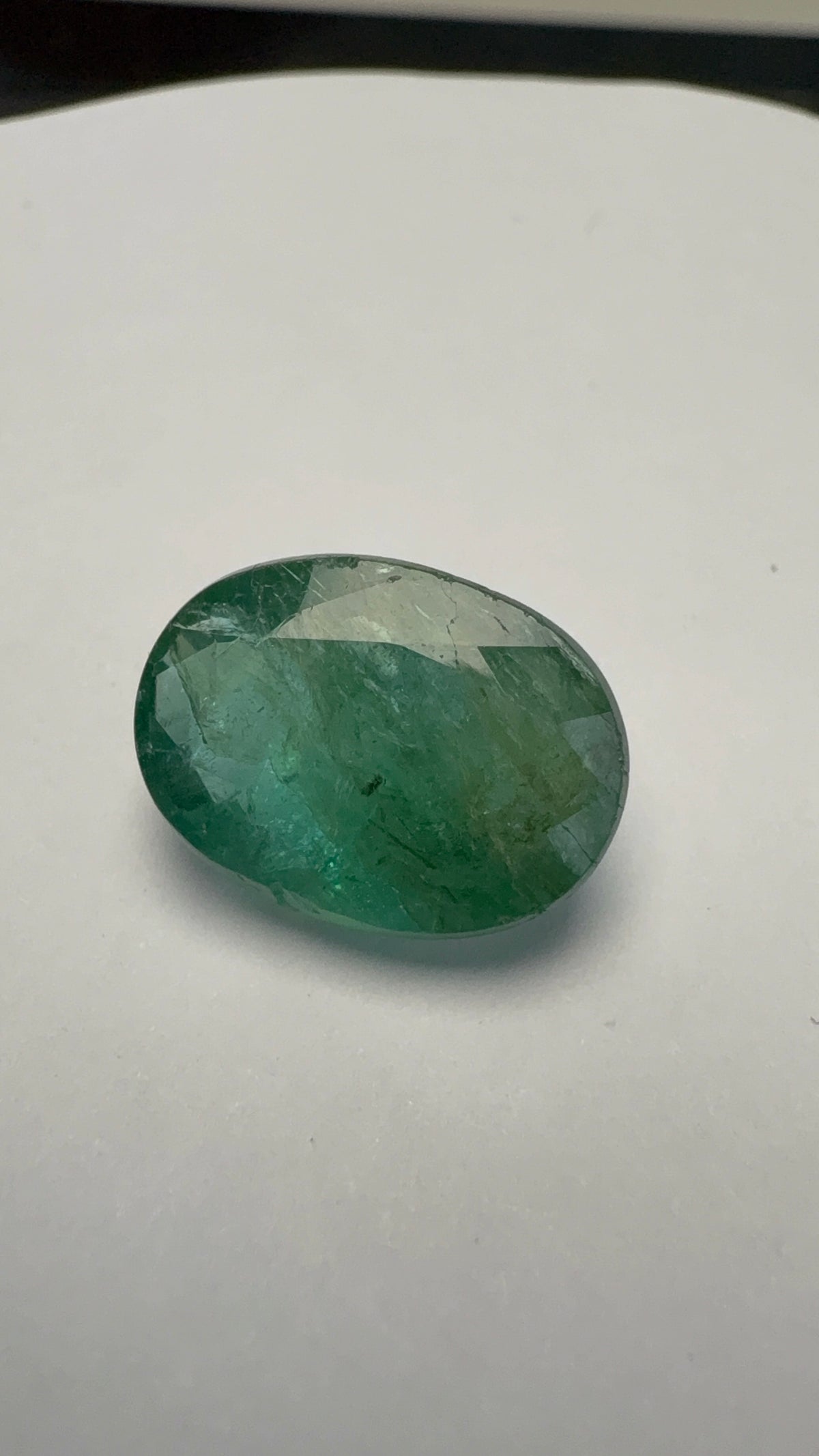 Emerald 5.69 carat EMER-36 face-up view
