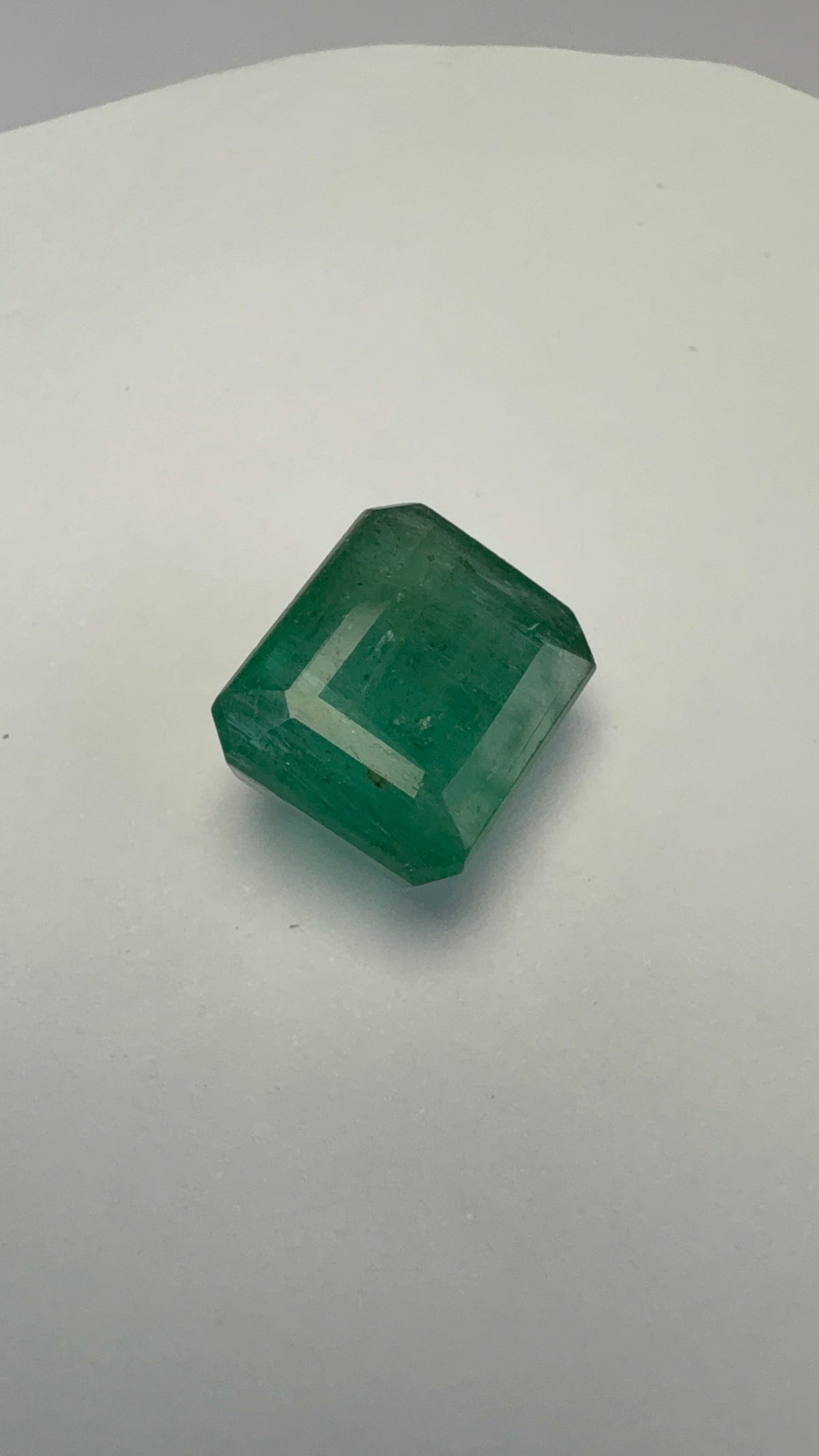 Emerald 9.15 carat EMER-60 alternate face-up view