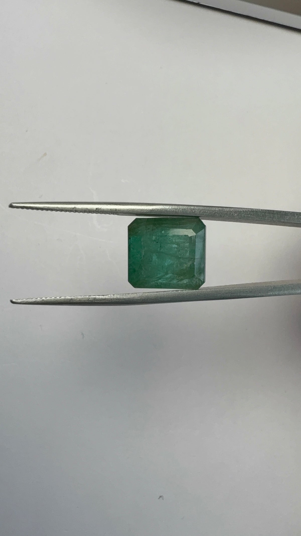 Emerald 6.76 carat EMER-64 reverse view