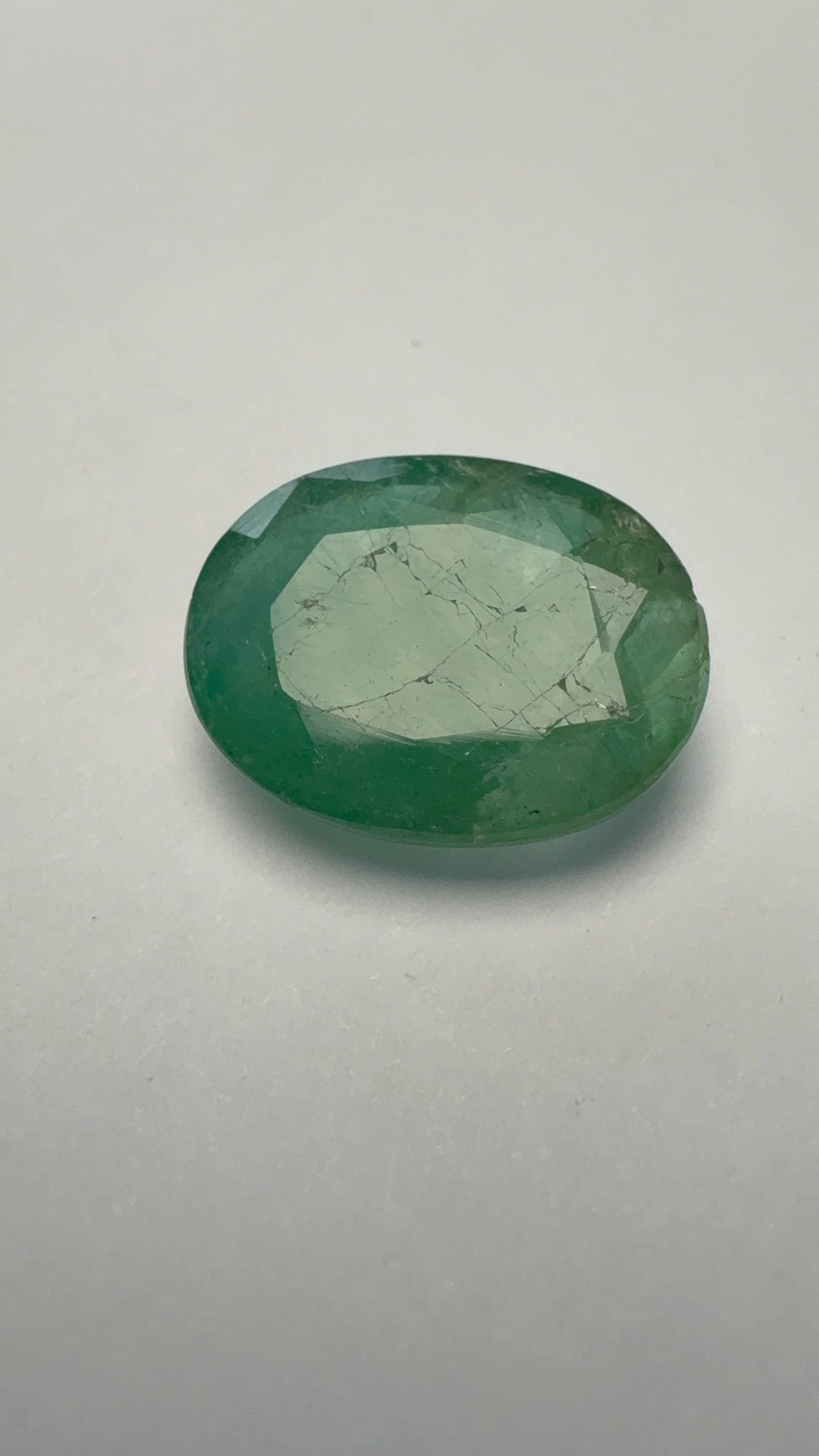 Emerald 5.64 carat EMER-66 face-up view