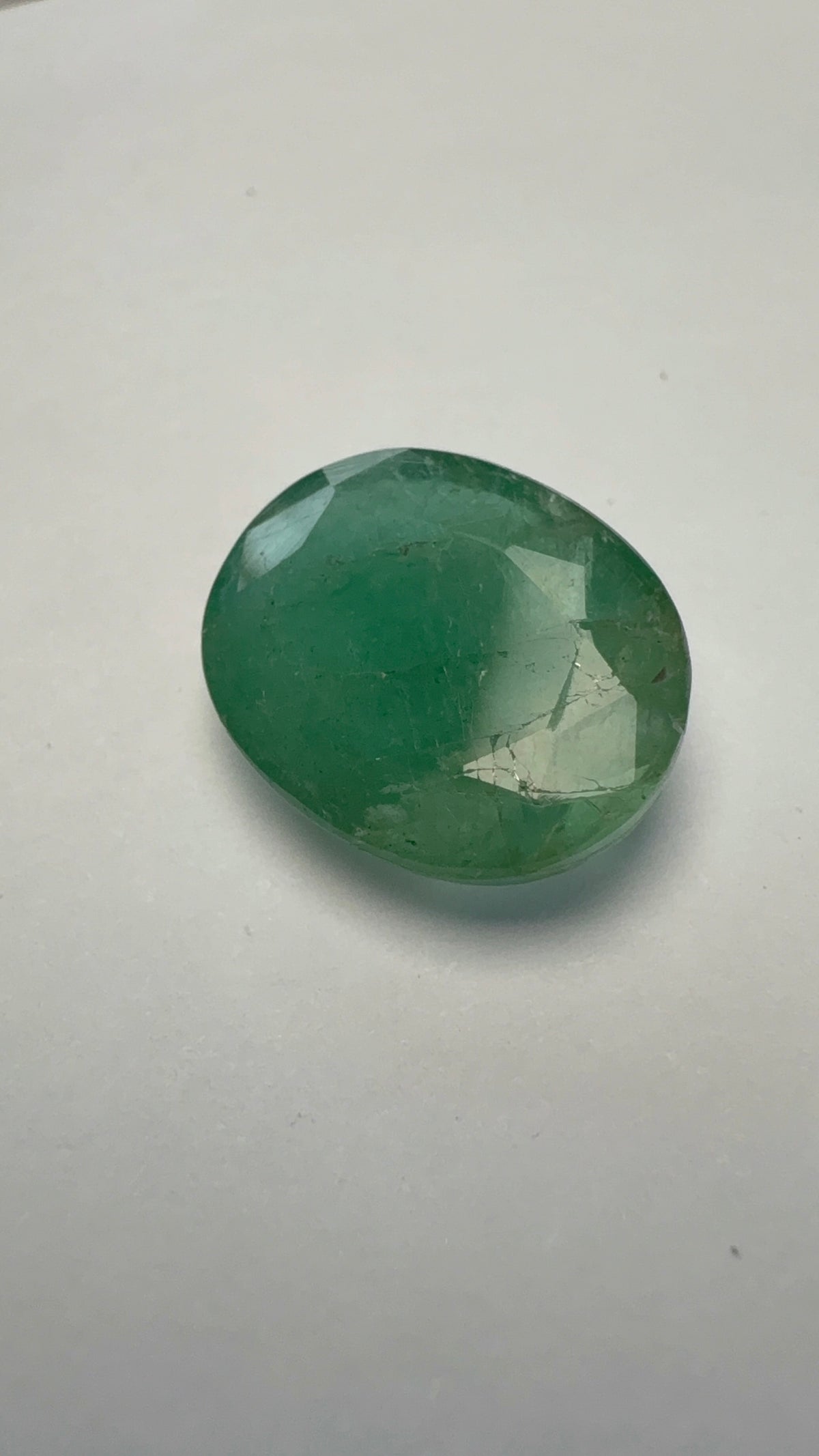 Emerald 5.64 carat EMER-66 alternate face-up view
