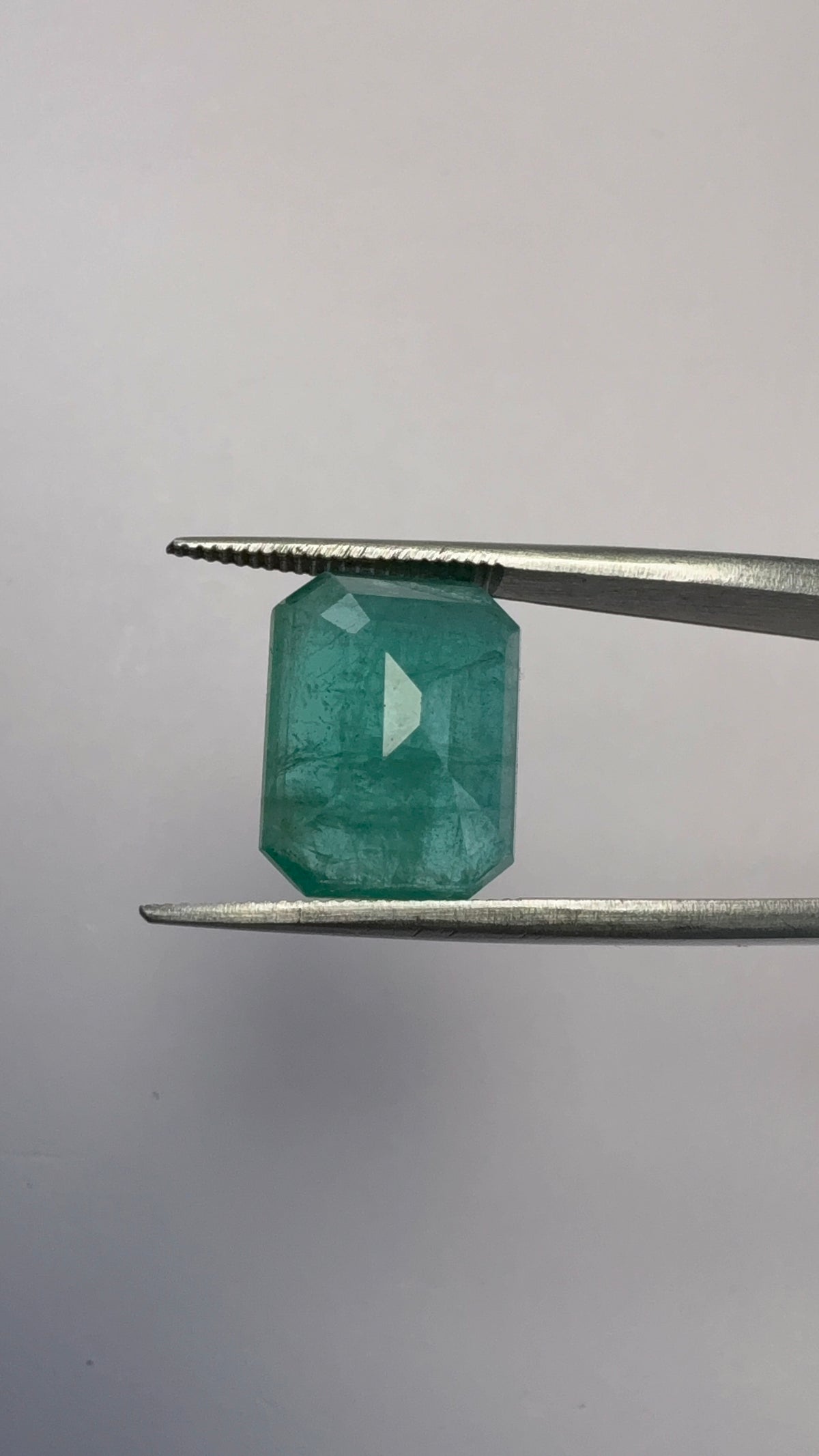 Emerald 7.35 carat EMER-83 angled view