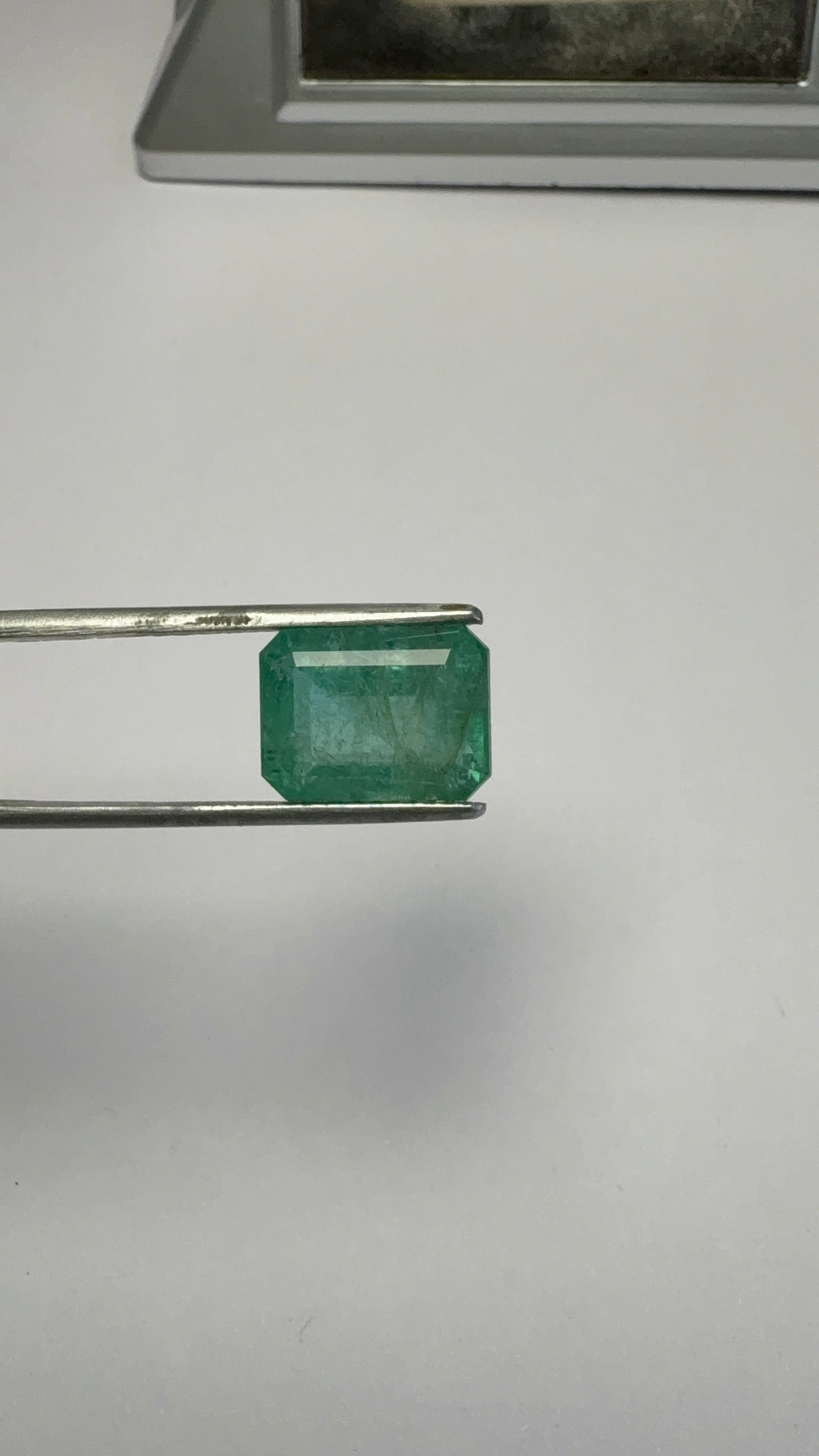 Emerald 8.32 carat EMER-97 angled view