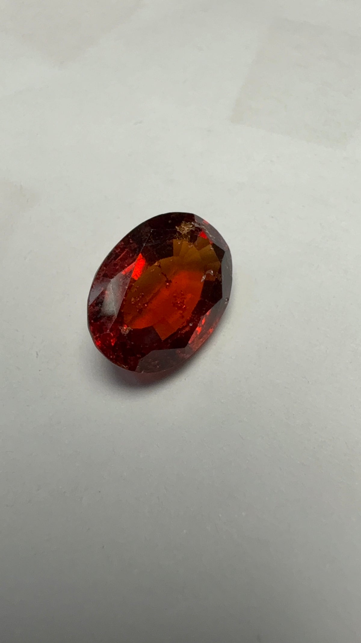 Hessonite (Gomed) 4.52 carat GOR-10 alternate face-up view