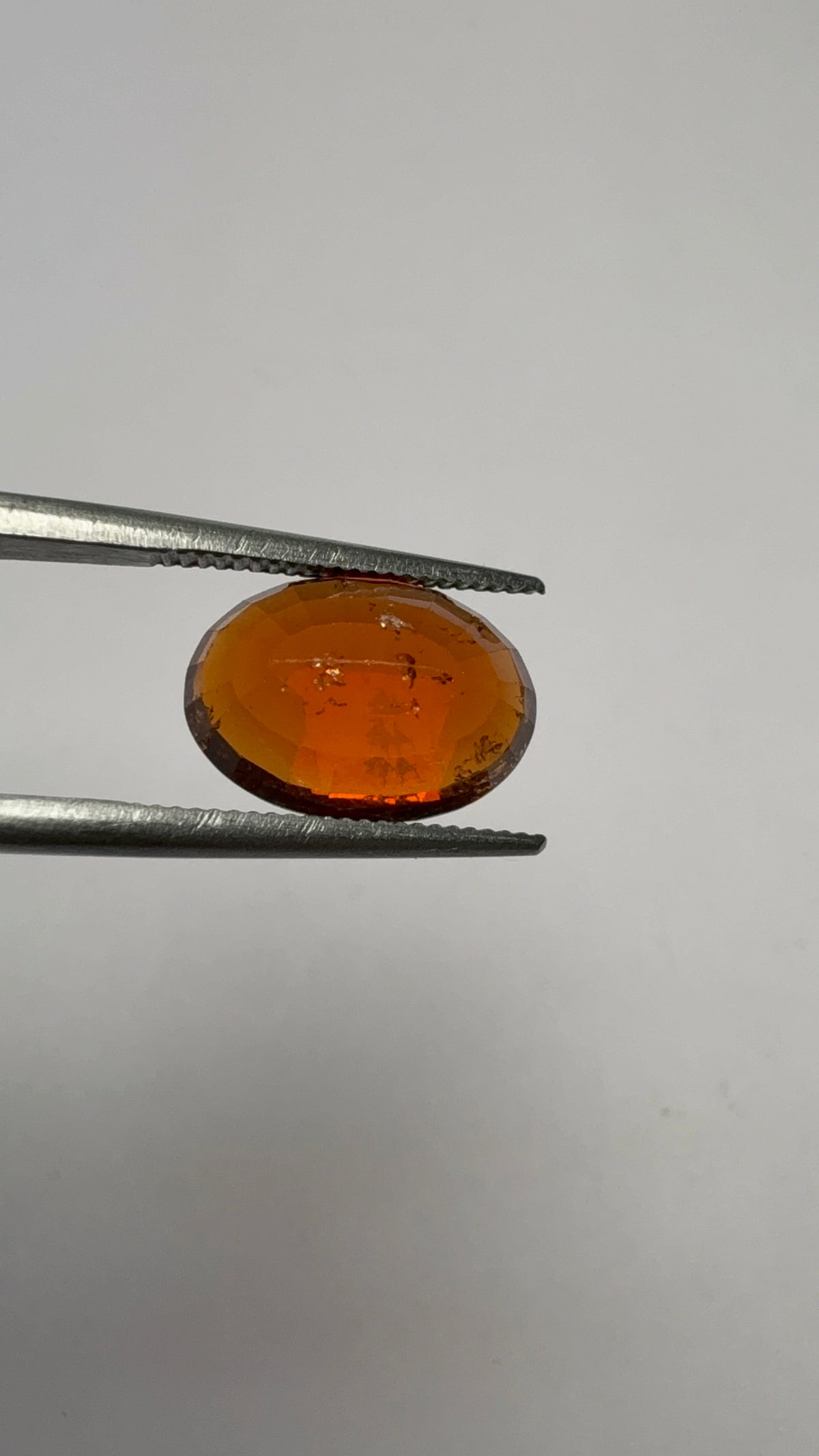 Hessonite (Gomed) 4.52 carat GOR-10 angled view