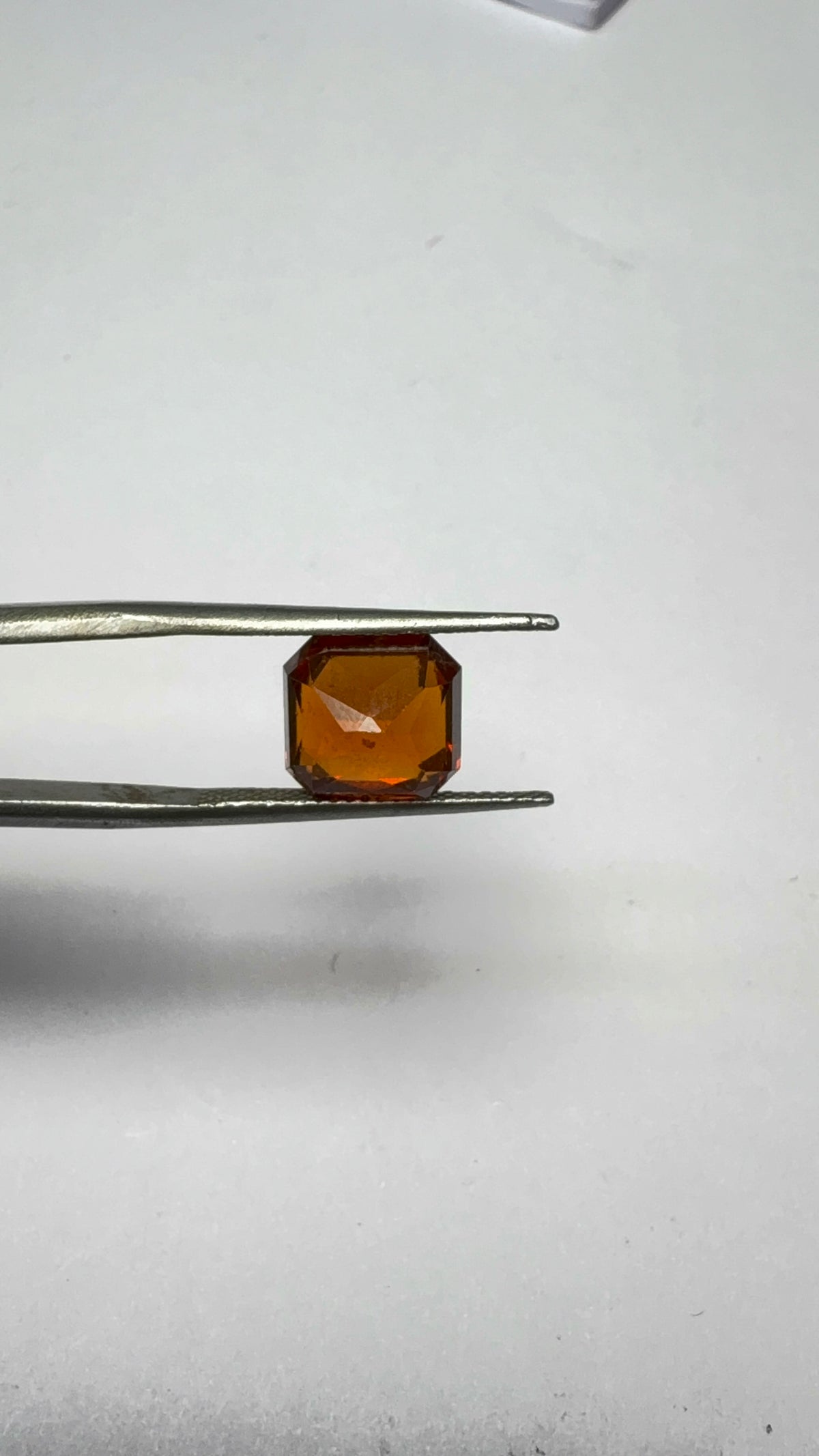 Hessonite (Gomed) 4.83 carat GOR-14 angled view