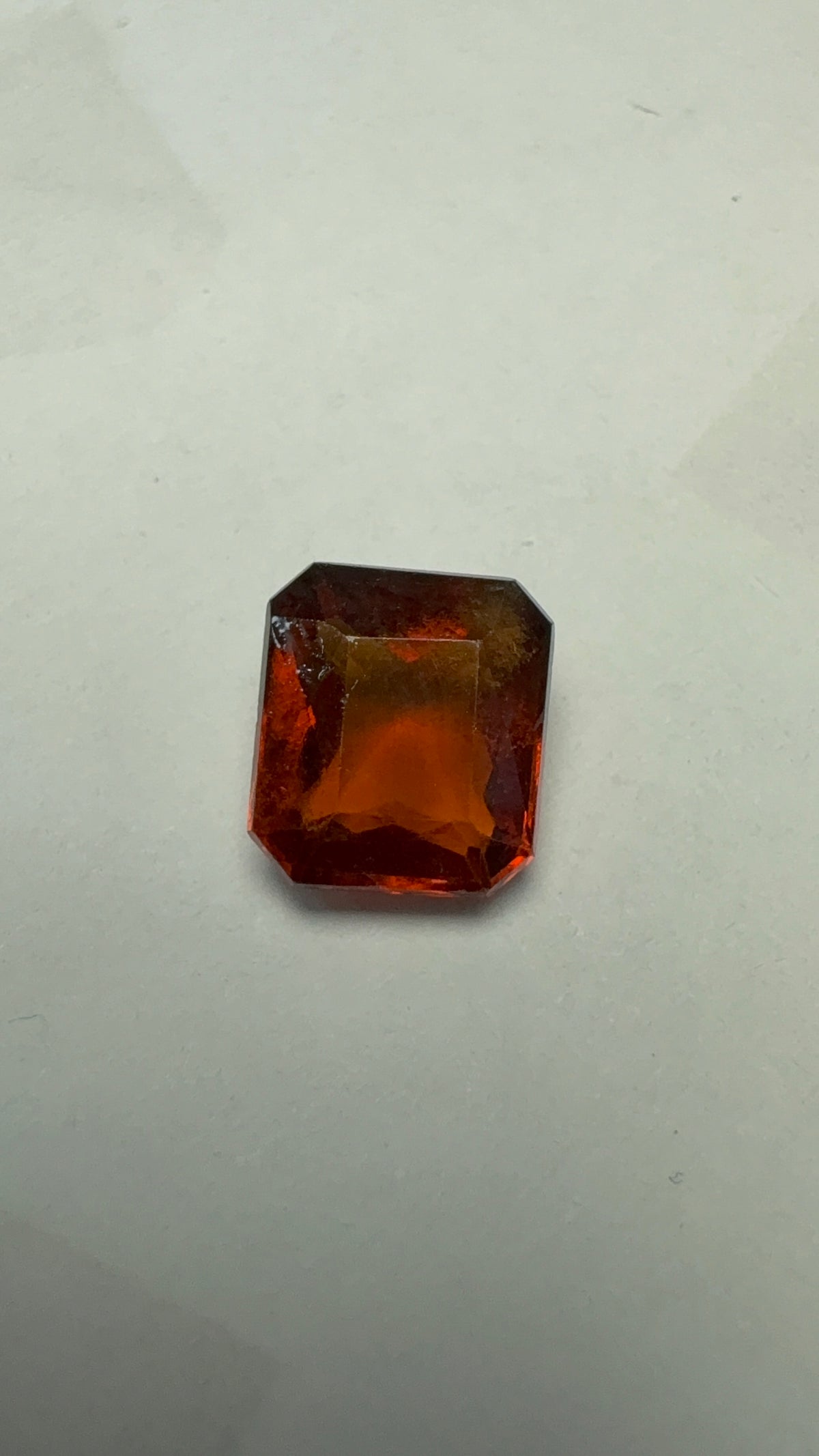 Hessonite (Gomed) 4.57 carat GOR-16 alternate face-up view