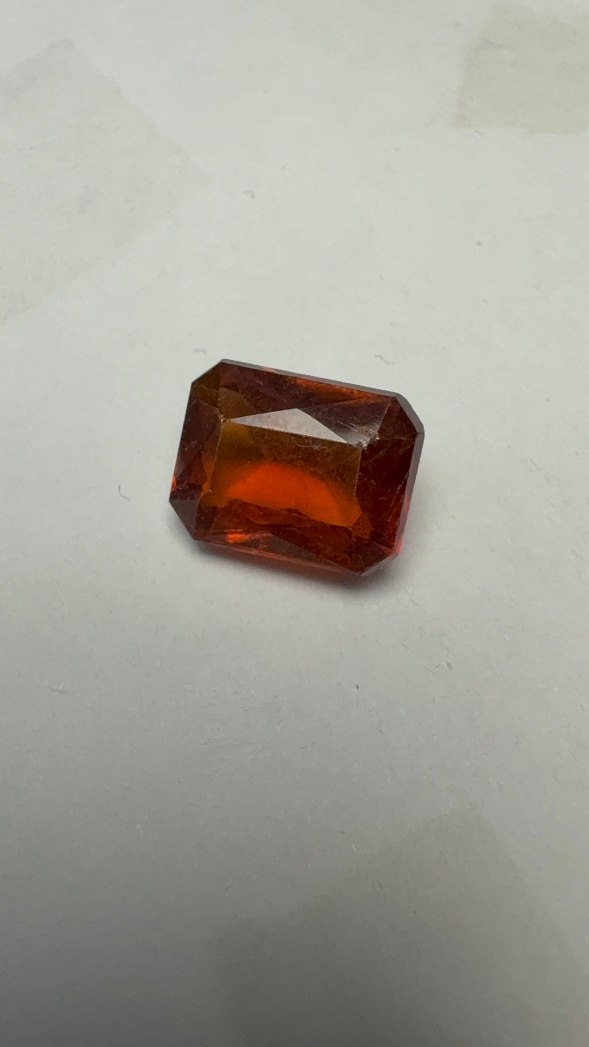 Hessonite (Gomed) 4.47 carat GOR-20 alternate face-up view