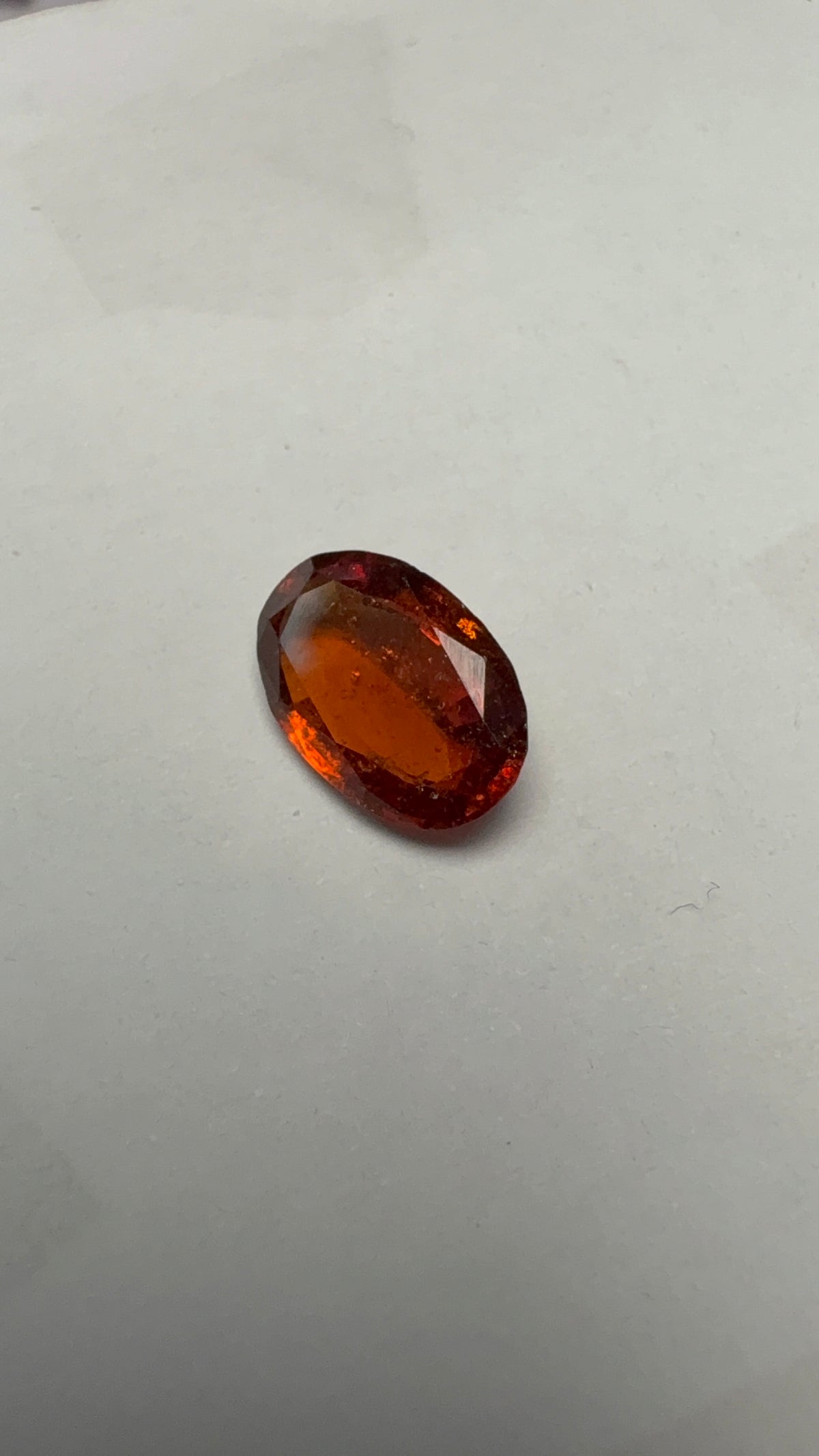 Hessonite (Gomed) 3.06 carat GOR-23 face-up view