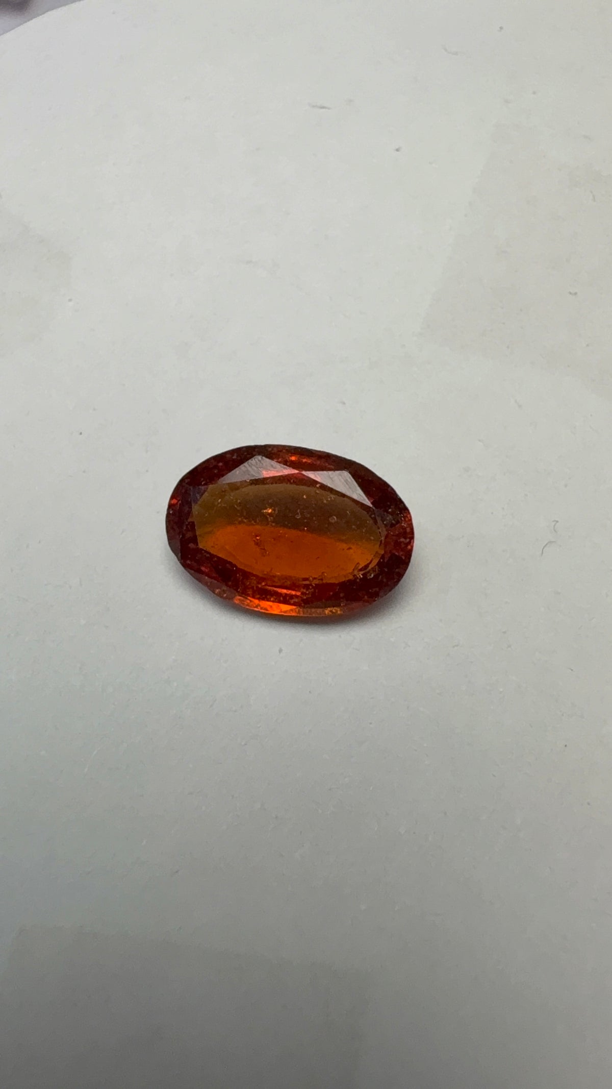Hessonite (Gomed) 3.06 carat GOR-23 alternate face-up view
