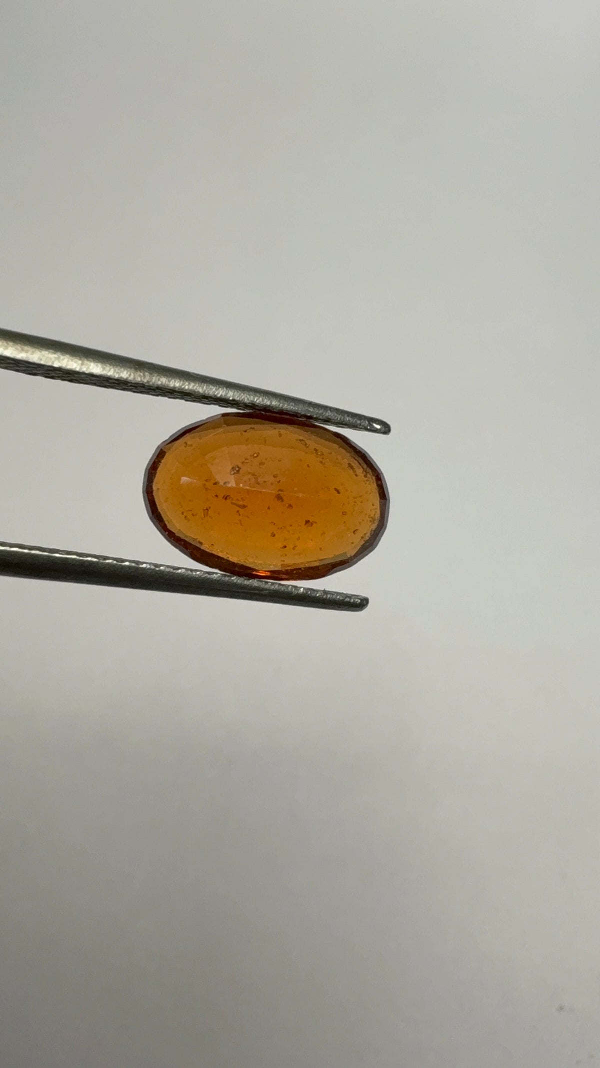 Hessonite (Gomed) 3.06 carat GOR-23 angled view