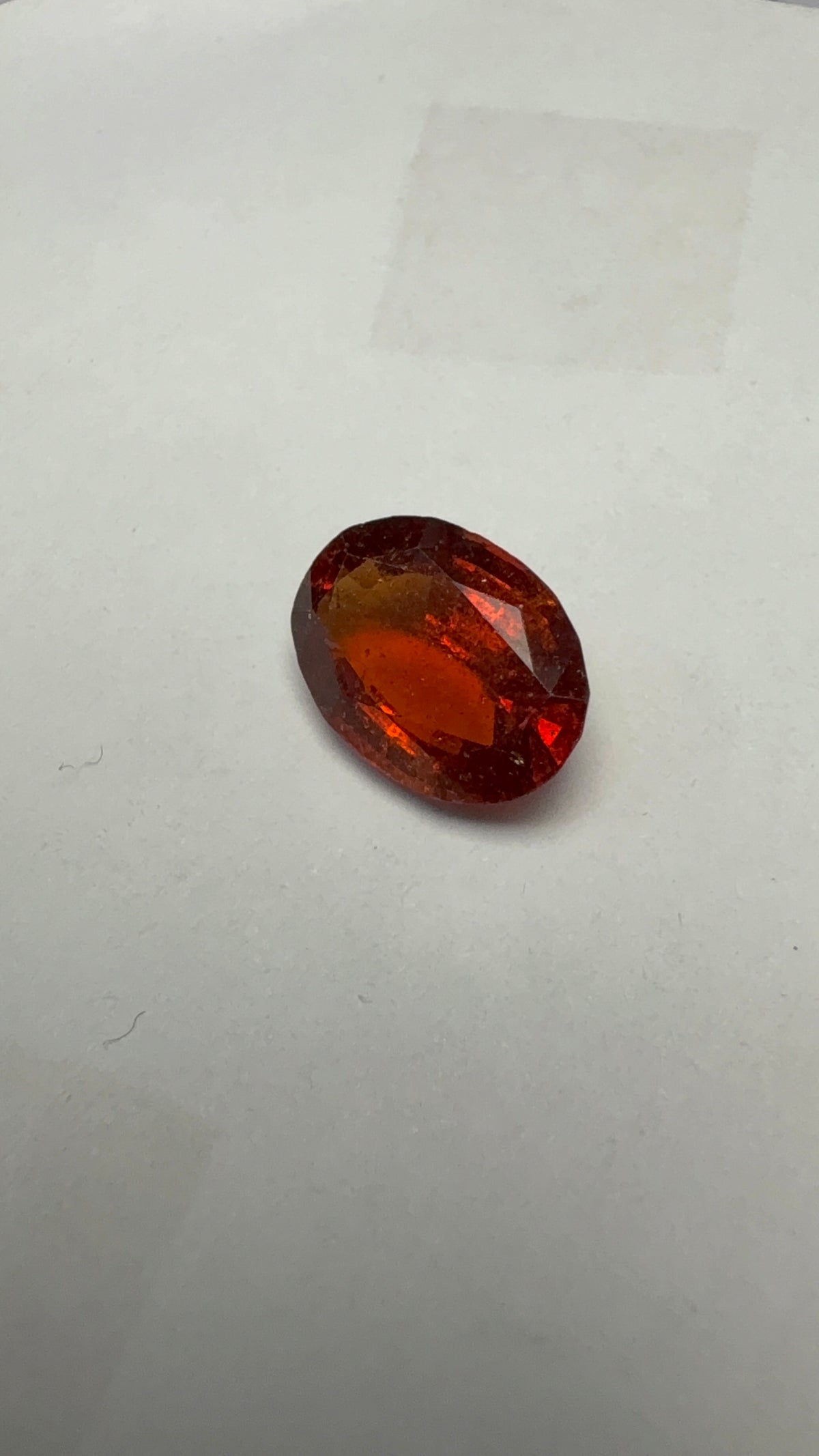 Hessonite (Gomed) 3.94 carat GOR-27 alternate face-up view