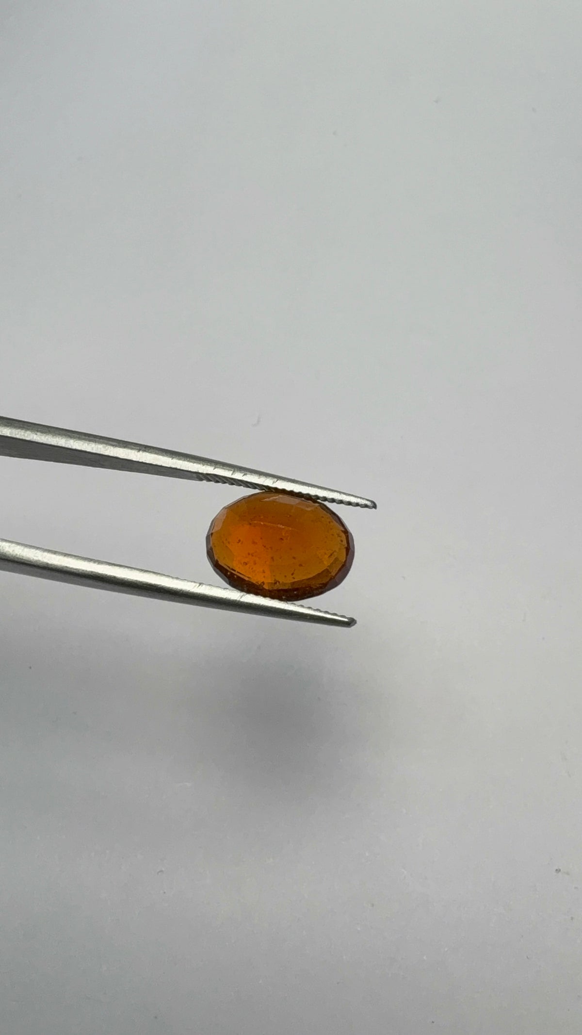 Hessonite (Gomed) 3.94 carat GOR-27 angled view