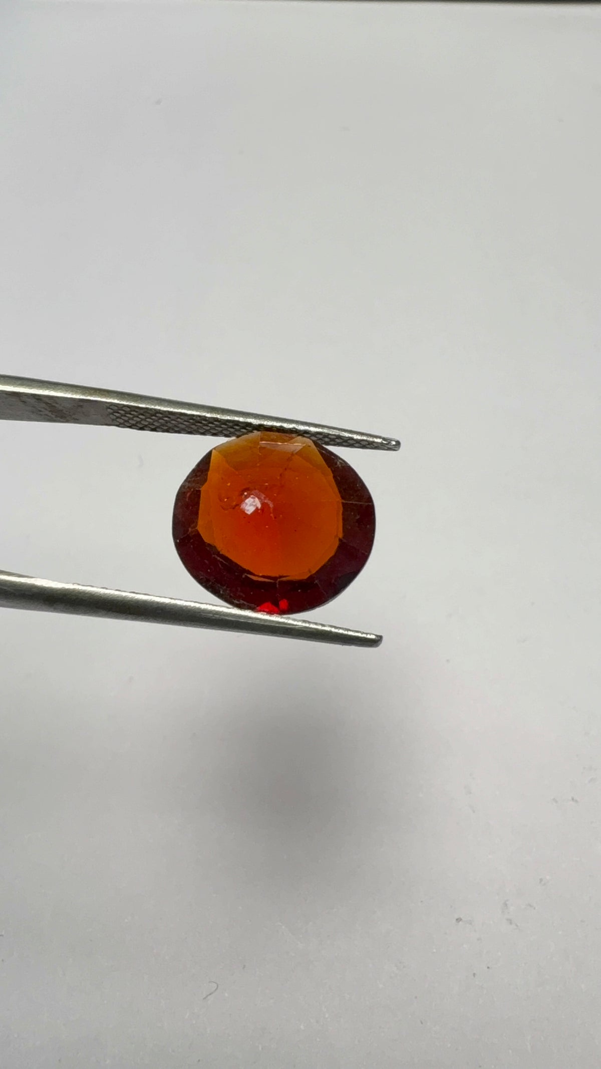Hessonite (Gomed) 5.83 carat GOR-3 angled view