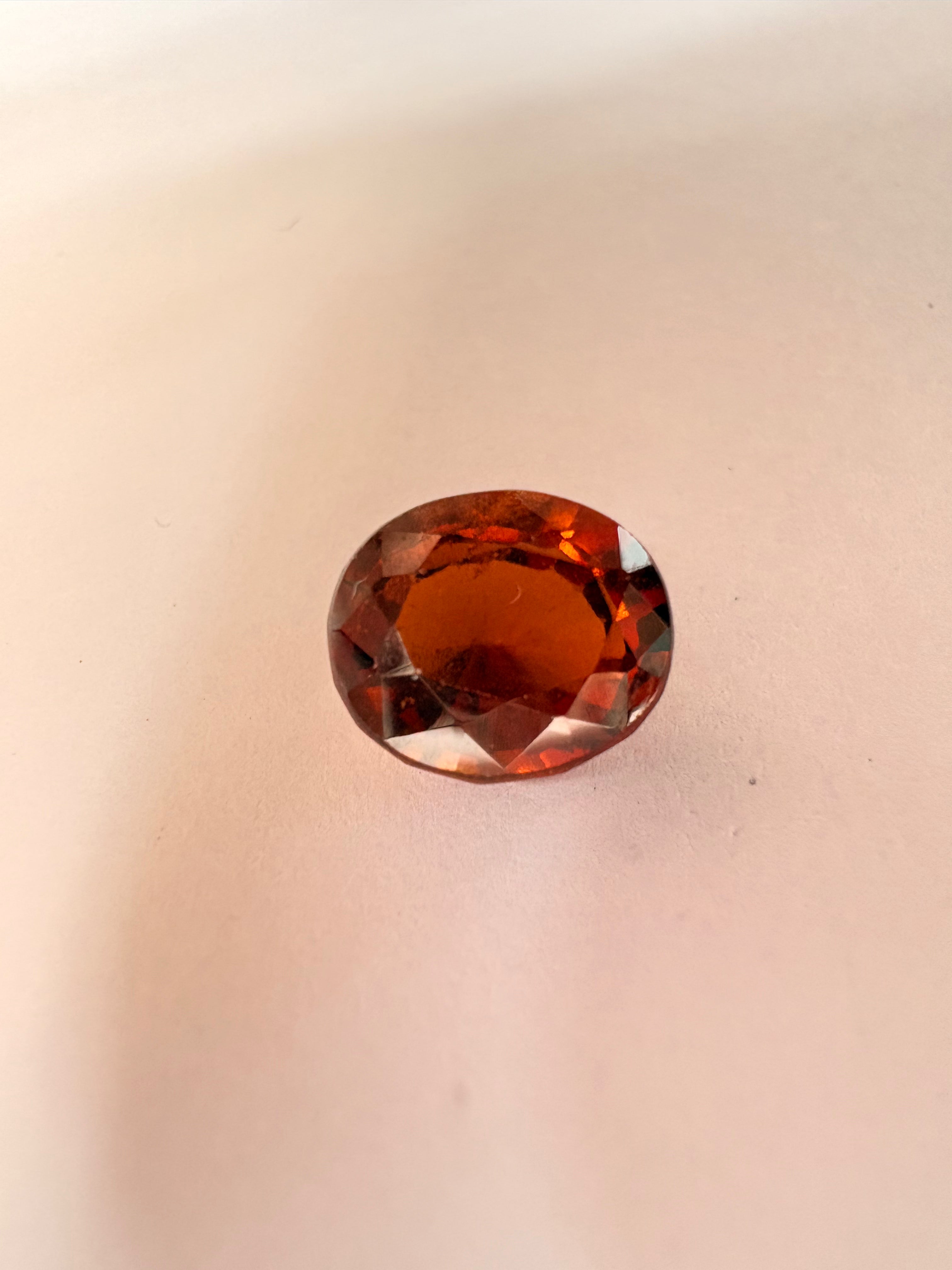 Hessonite (Gomed) 5.42 carat GOR-54 alternate face-up view