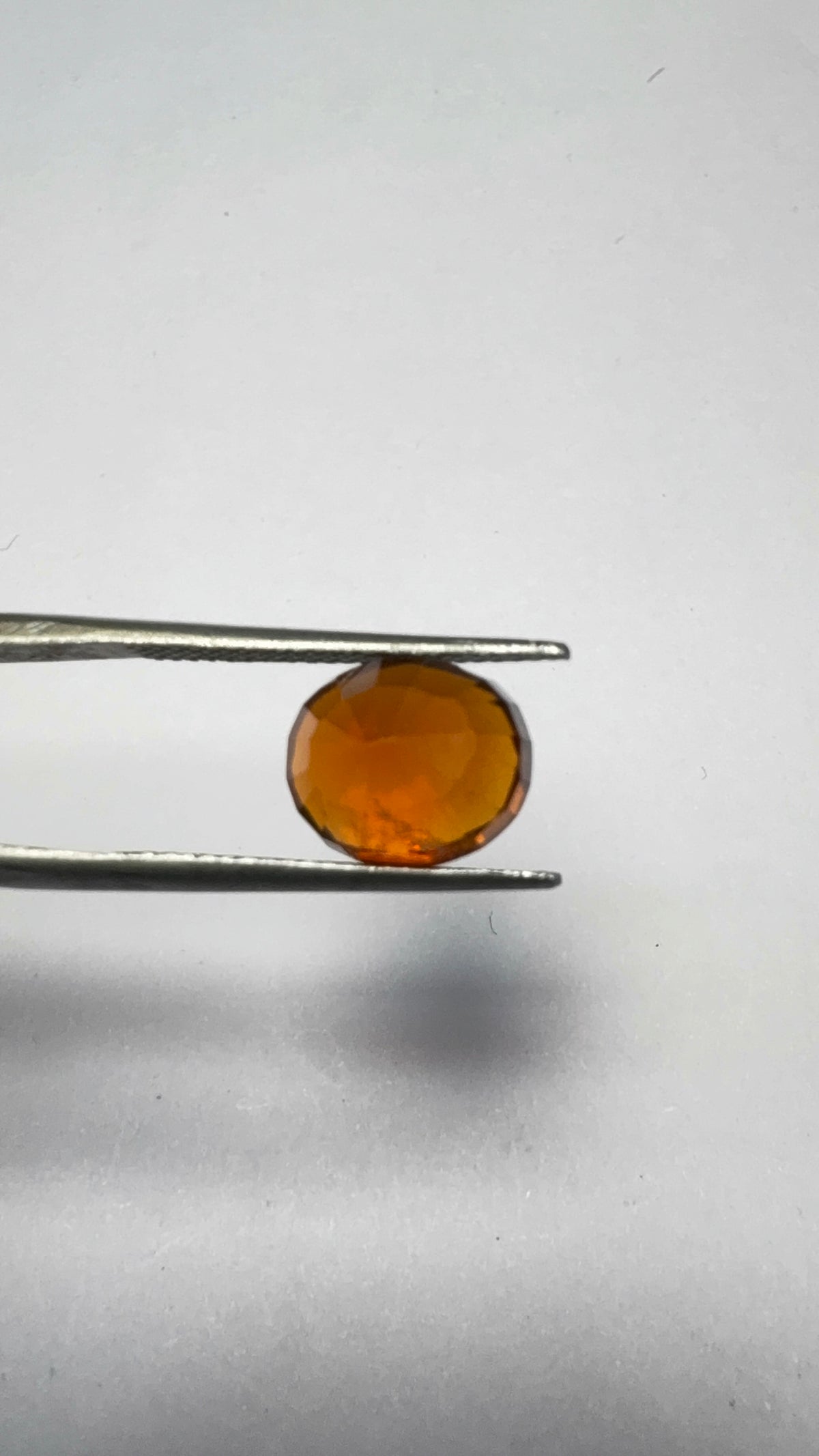 Hessonite (Gomed) 5.42 carat GOR-54 angled view