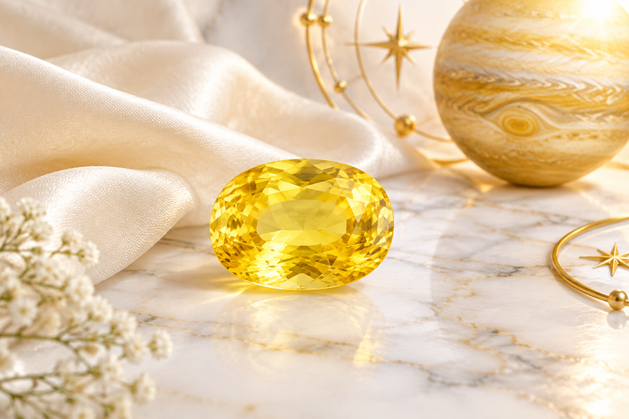Yellow Sapphire (Pukhraj) & Jupiter: Why Unheated Ceylon Corundum Reigns Supreme