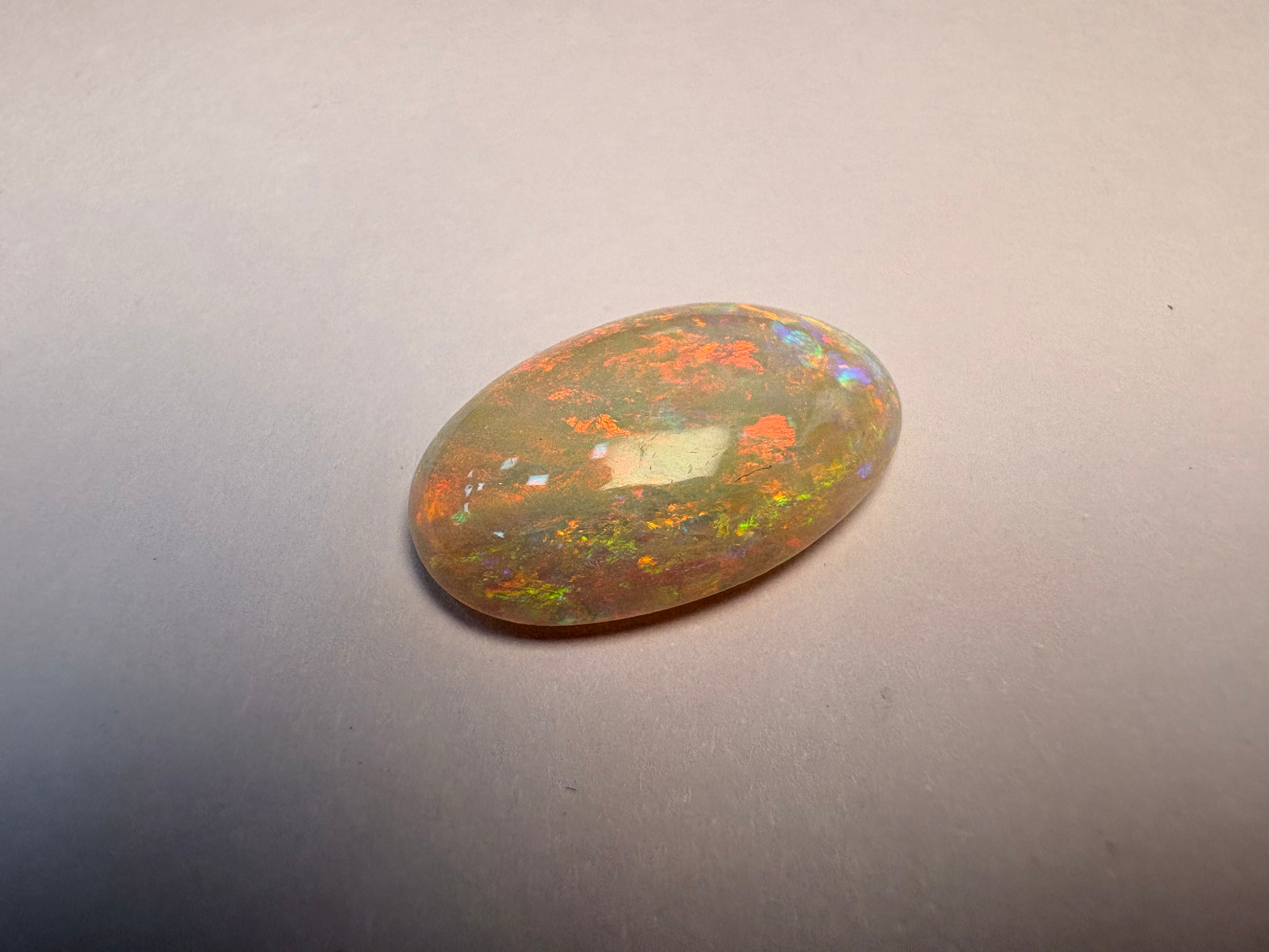 Opal 6.81 carat OPR-19 alternate face-up view