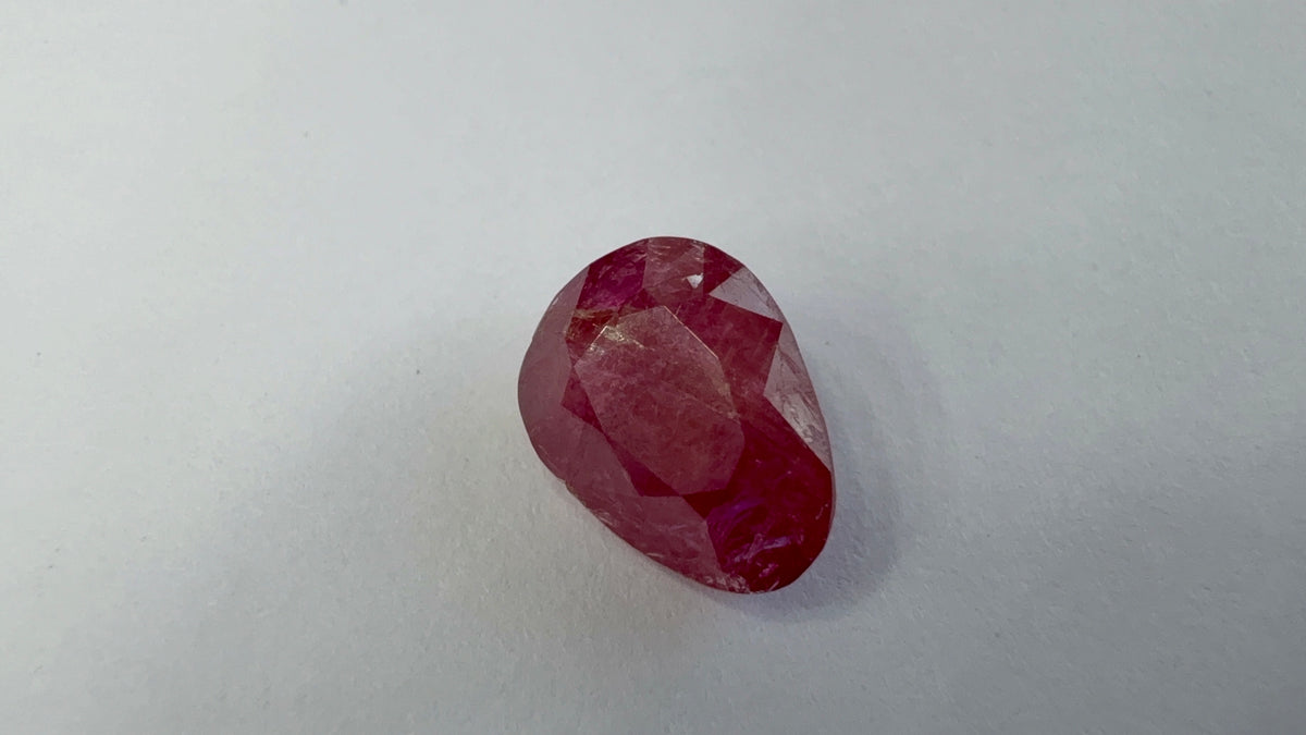 Ruby 3.27 carat R-23 alternate face-up view