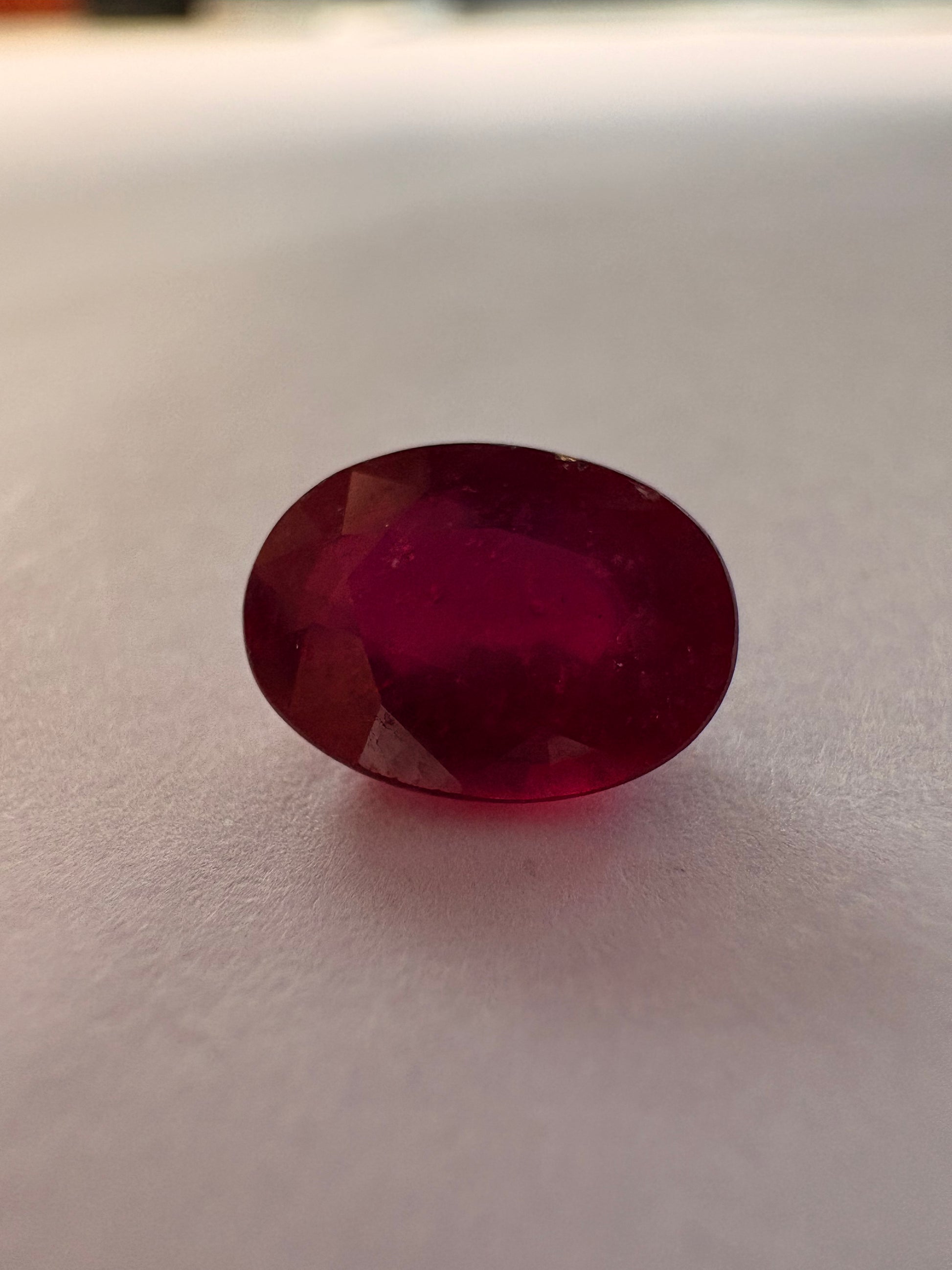 Ruby 2.66 carat R-32 angled view