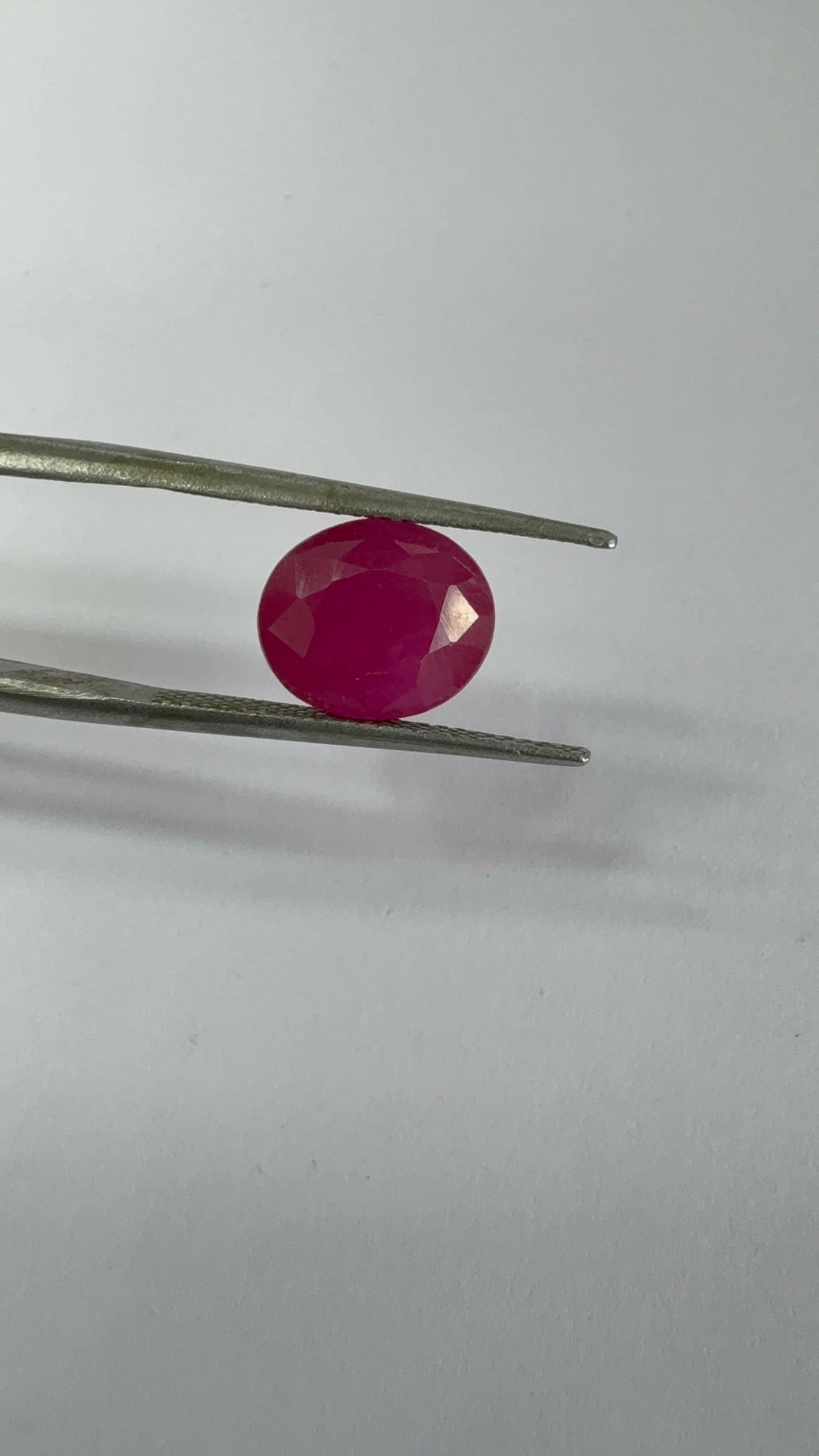 Ruby 5.58 carat R-68 angled view