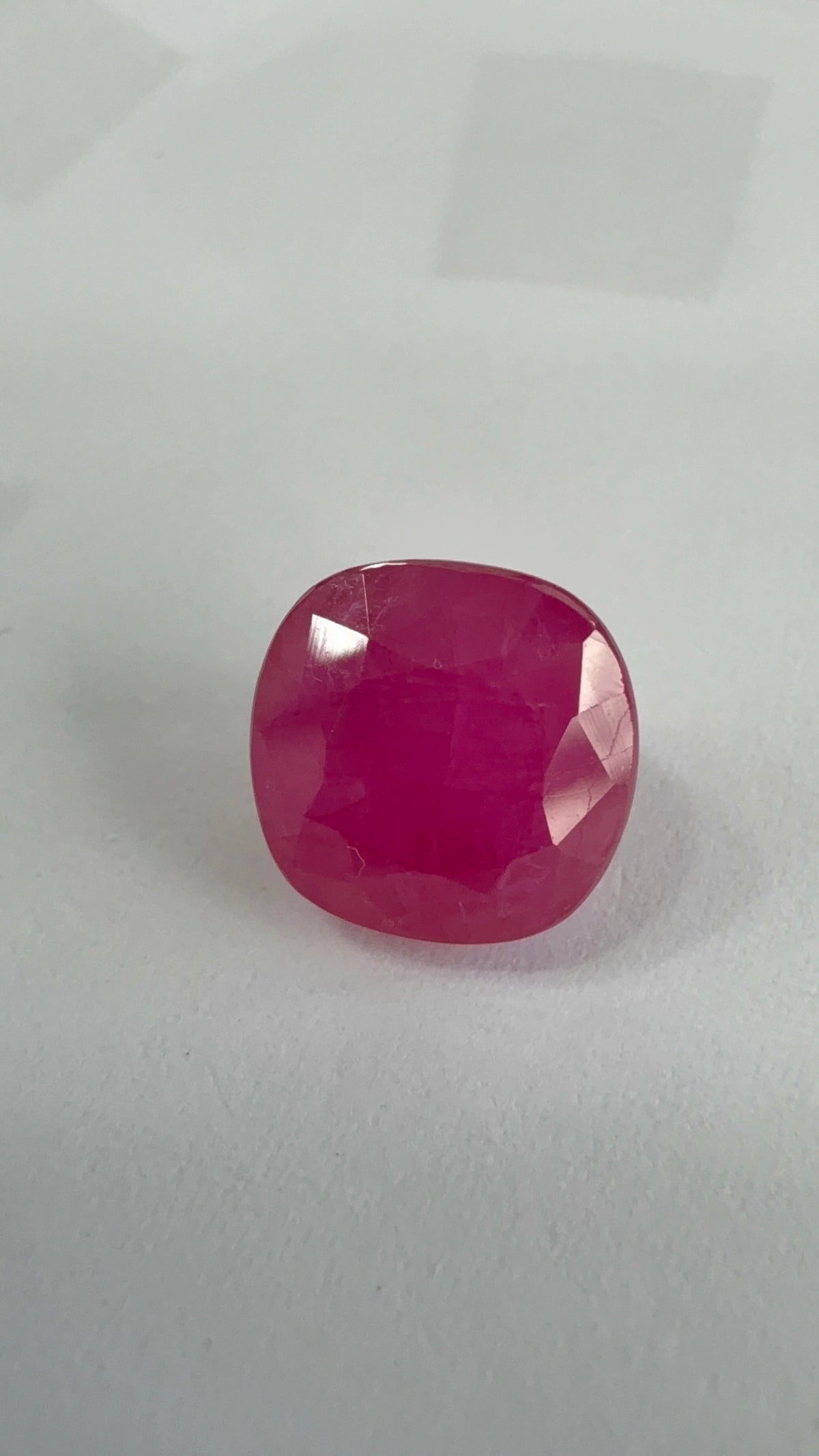 Ruby 6.29 carat R-70 face-up view