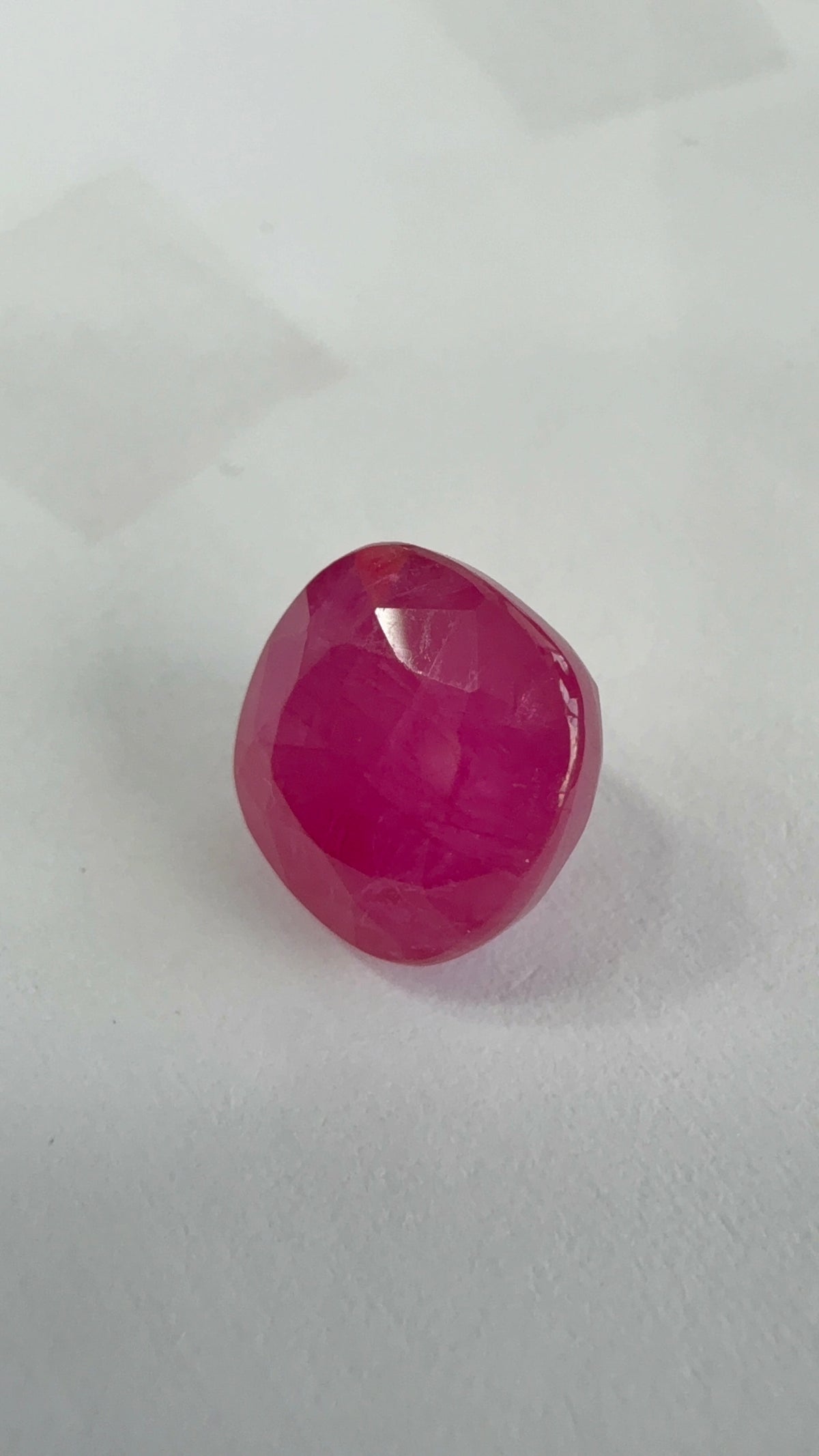 Ruby 6.29 carat R-70 alternate face-up view