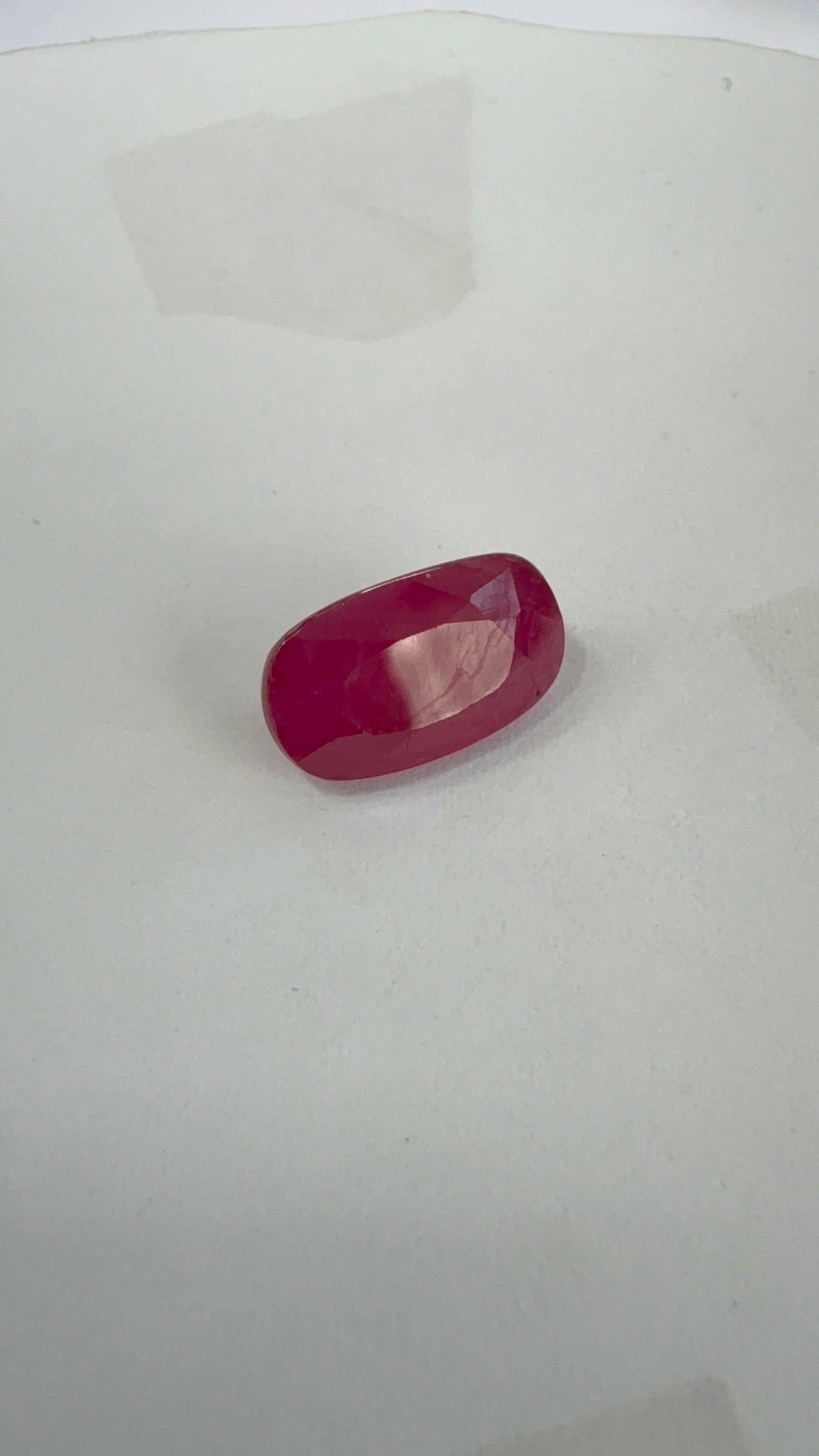 Ruby 3.97 carat R-71 alternate face-up view