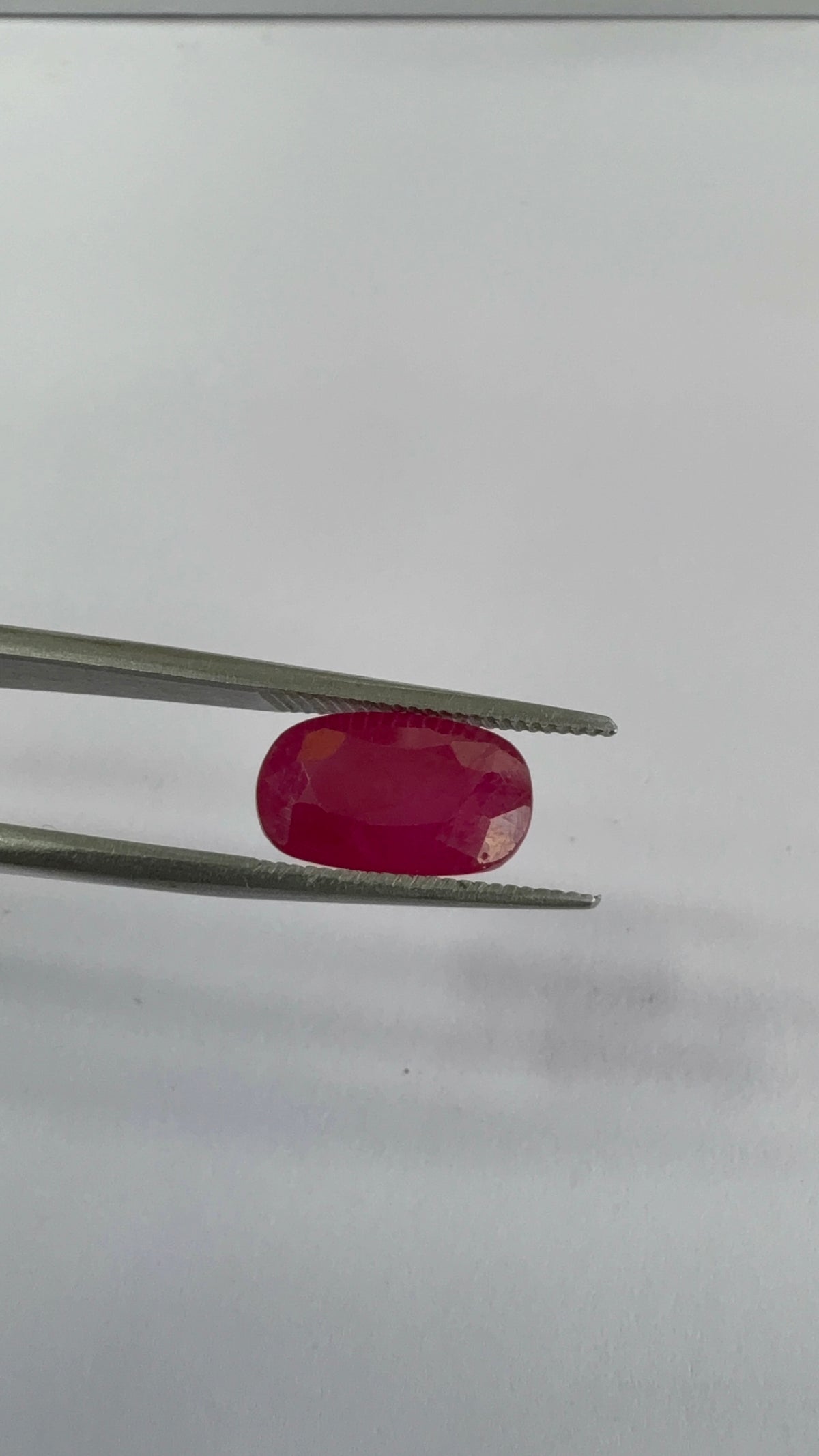 Ruby 3.97 carat R-71 angled view