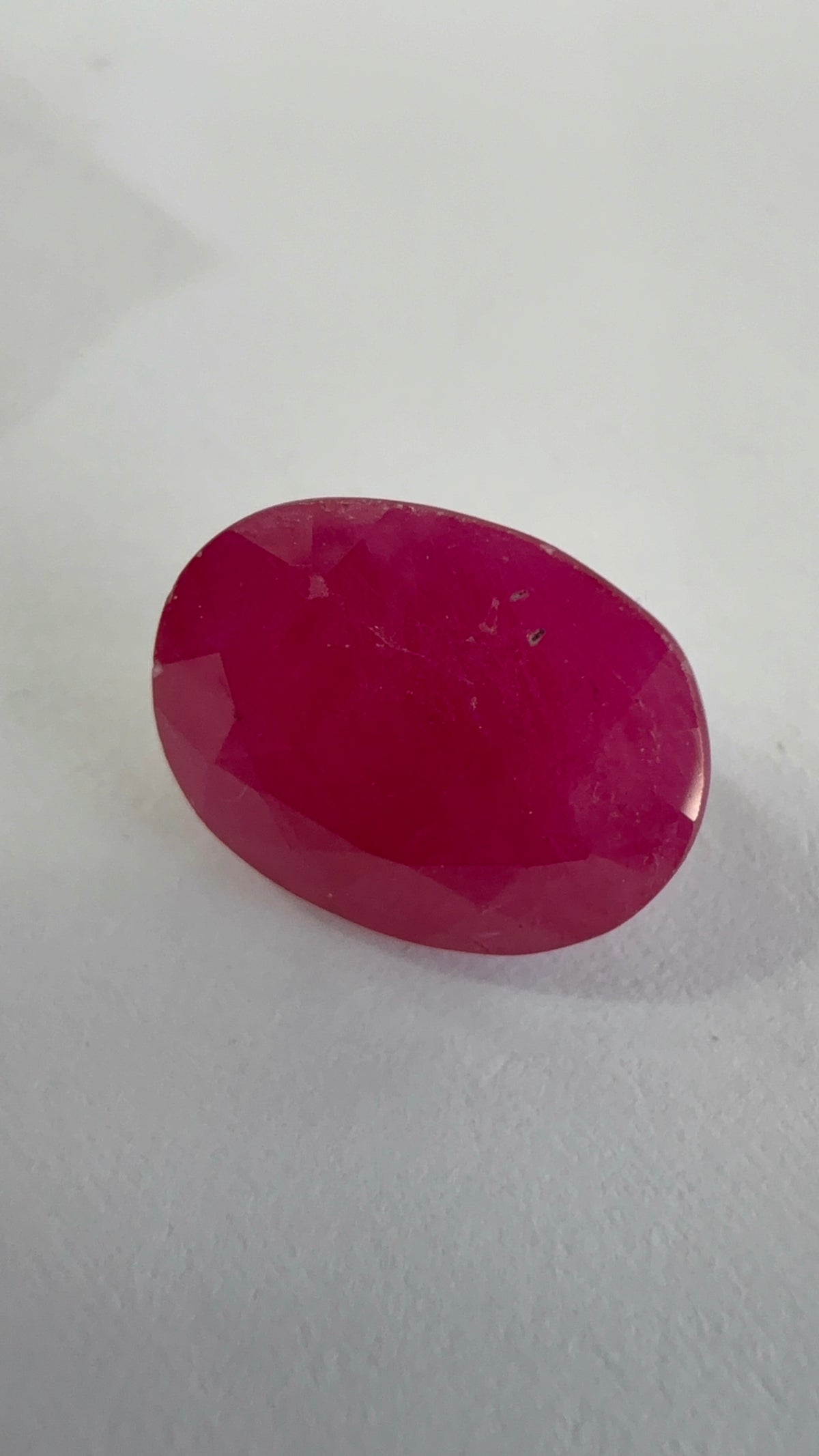 Ruby 5.32 carat R-72 face-up view