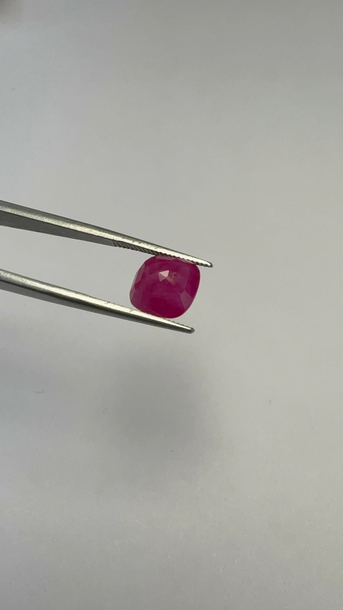Ruby 3.64 carat R-75 angled view