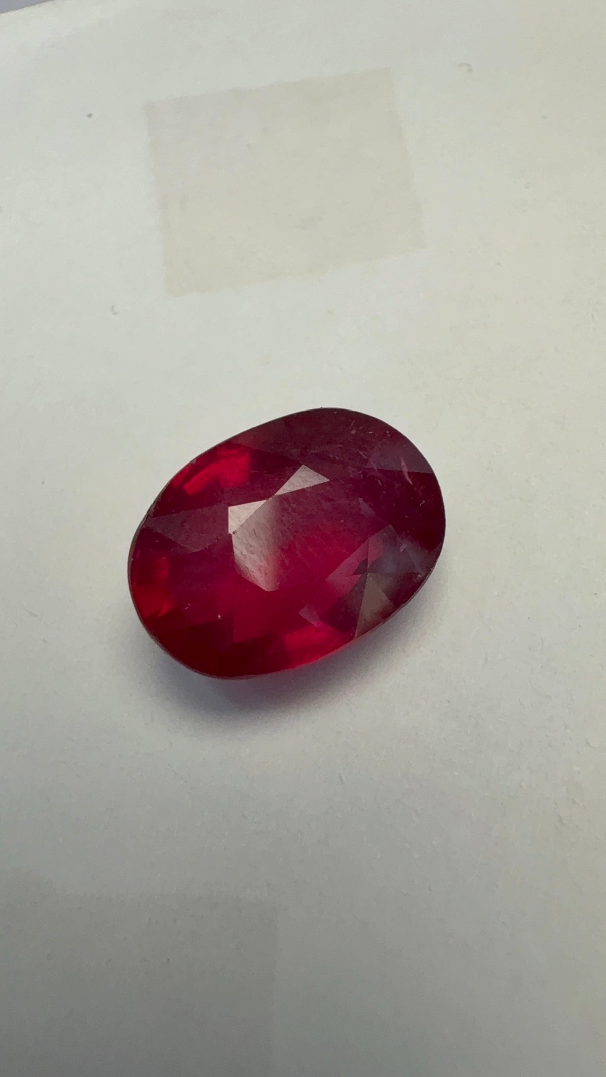 Ruby 9.76 carat R-79 face-up view