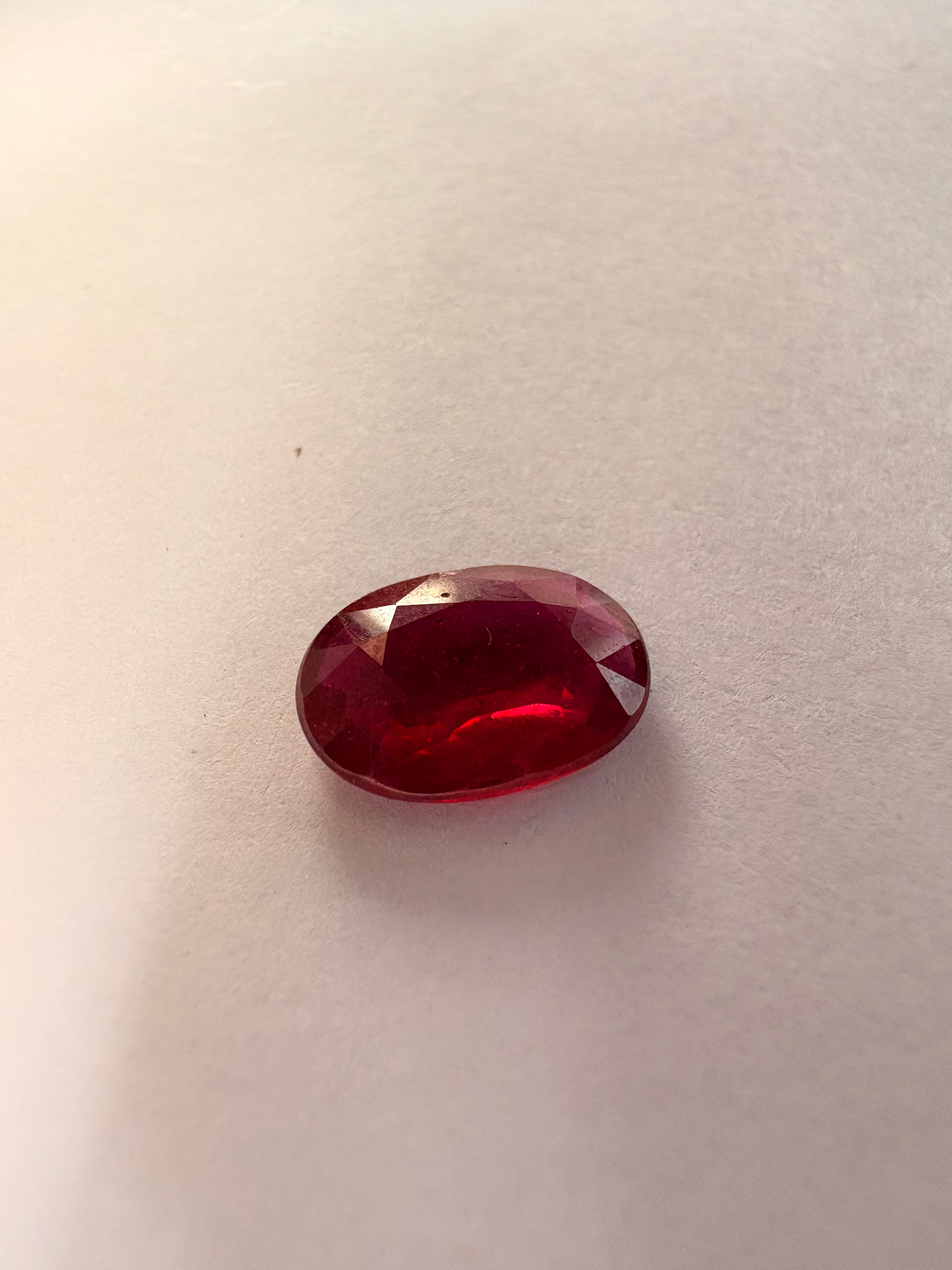 Ruby 3.61 carat R-8 front view