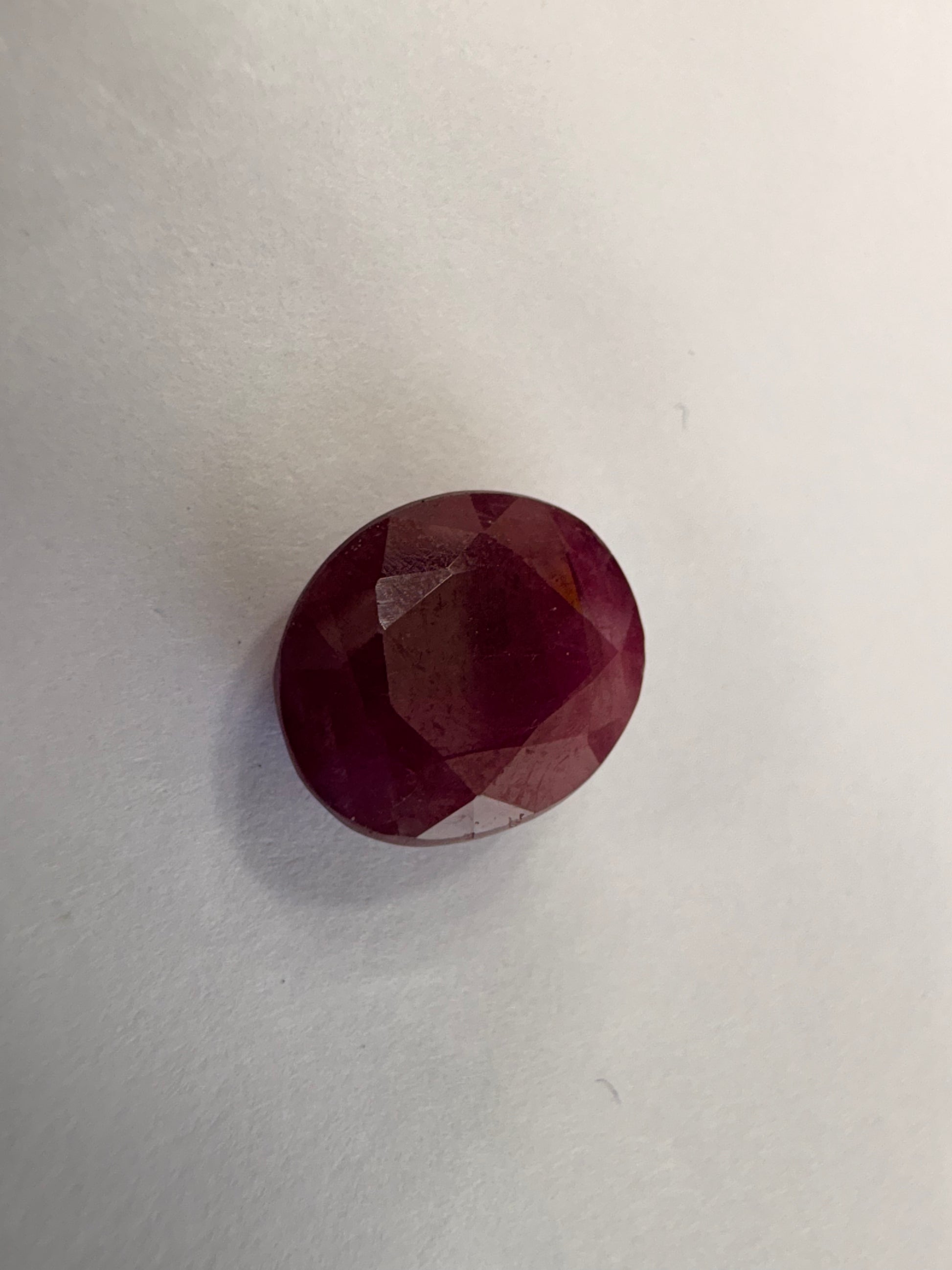 Ruby 5.68 carat R-80 close view