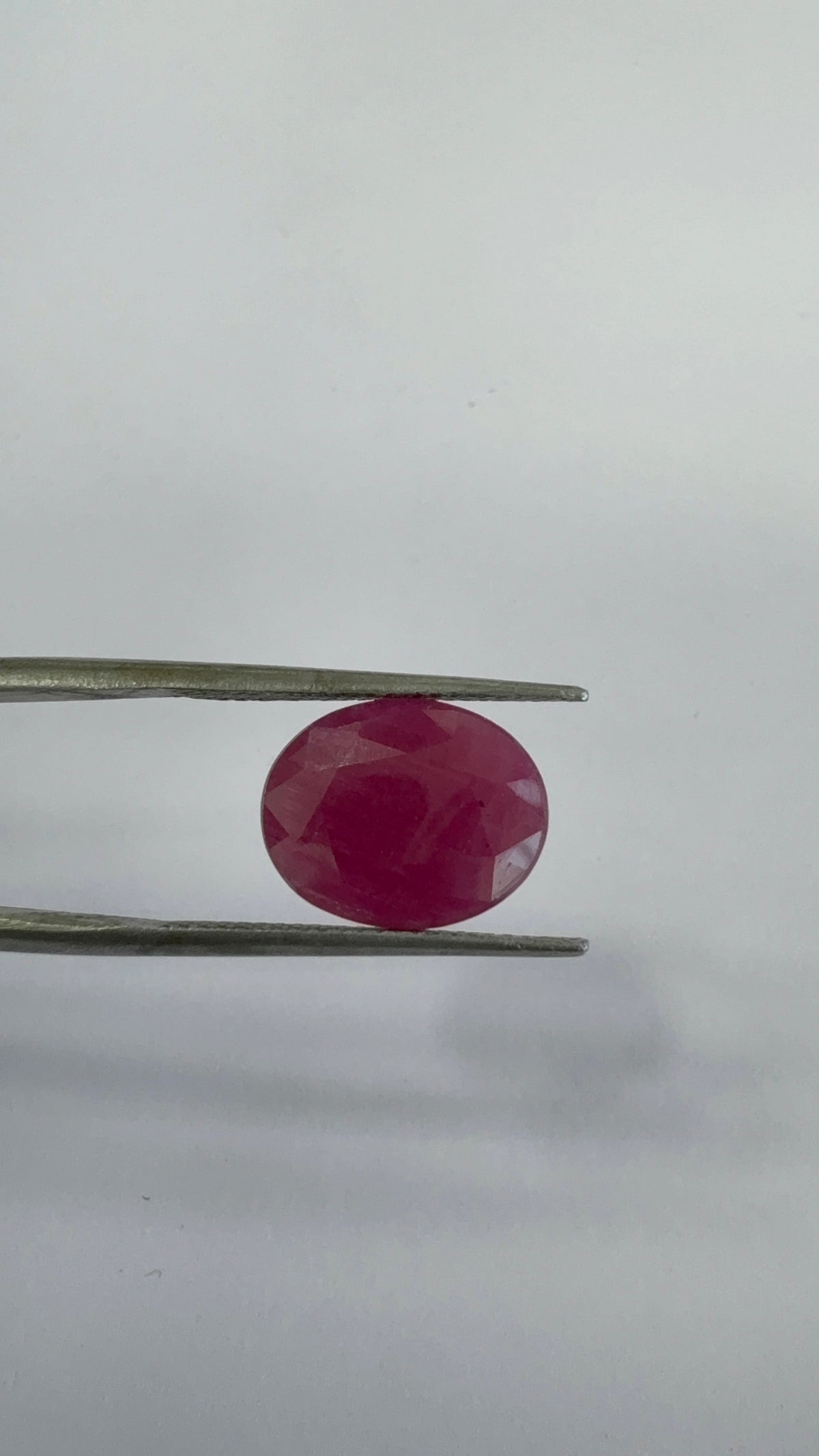 Ruby 5.98 carat R-81 alternate face-up view