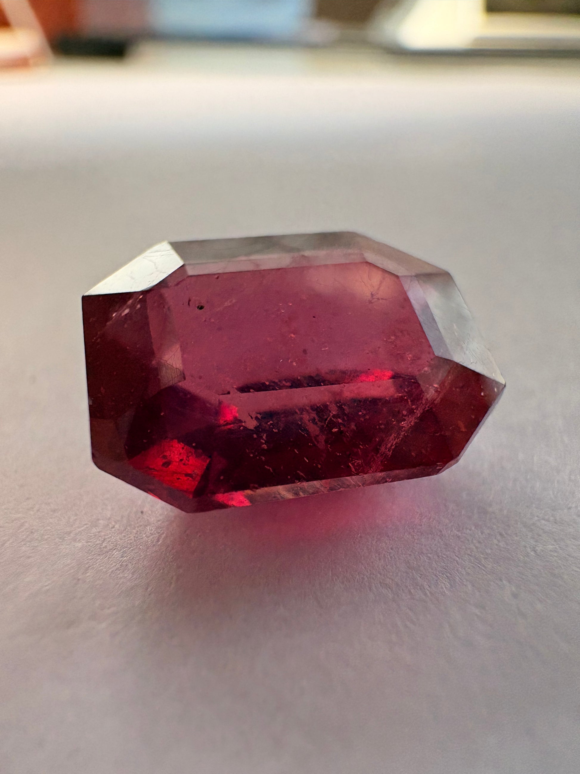 Ruby 5.41 carat R-82 alternate face-up view