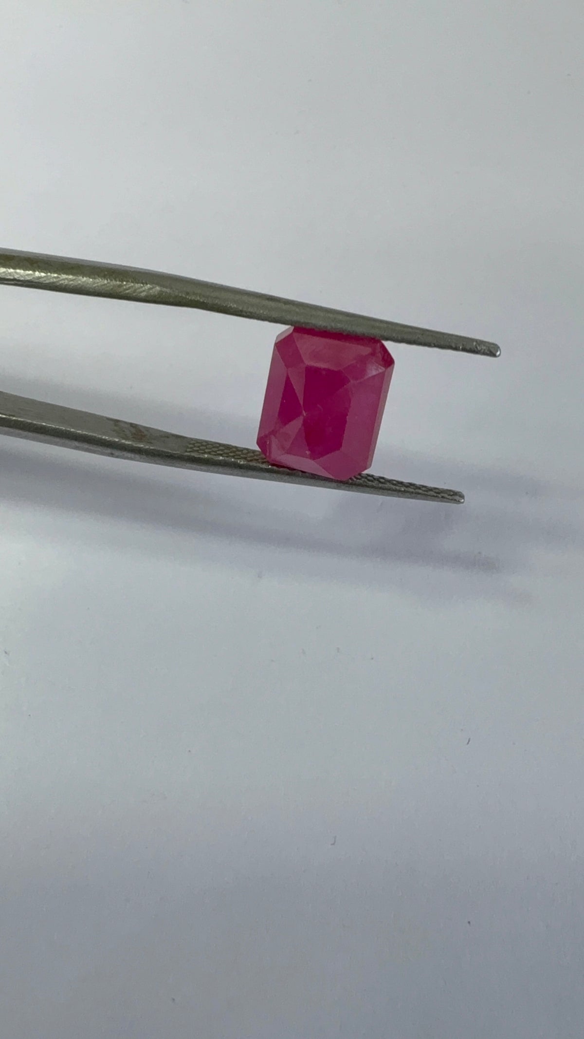 Ruby 5.46 carat R-83 angled view