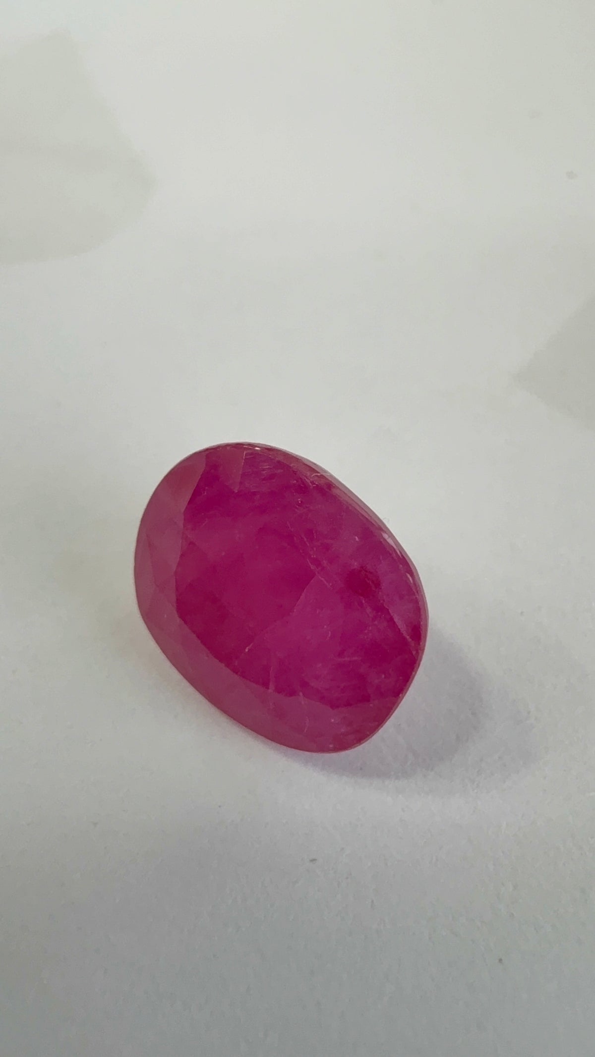 Ruby 5.21 carat R-84 face-up view