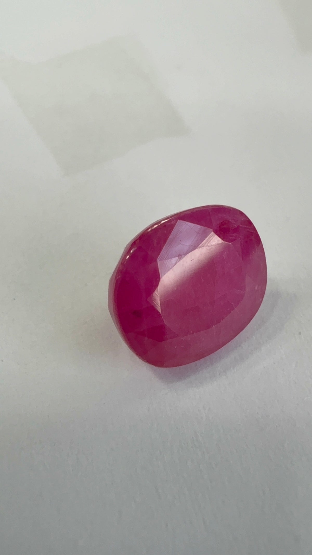 Ruby 5.21 carat R-84 alternate face-up view