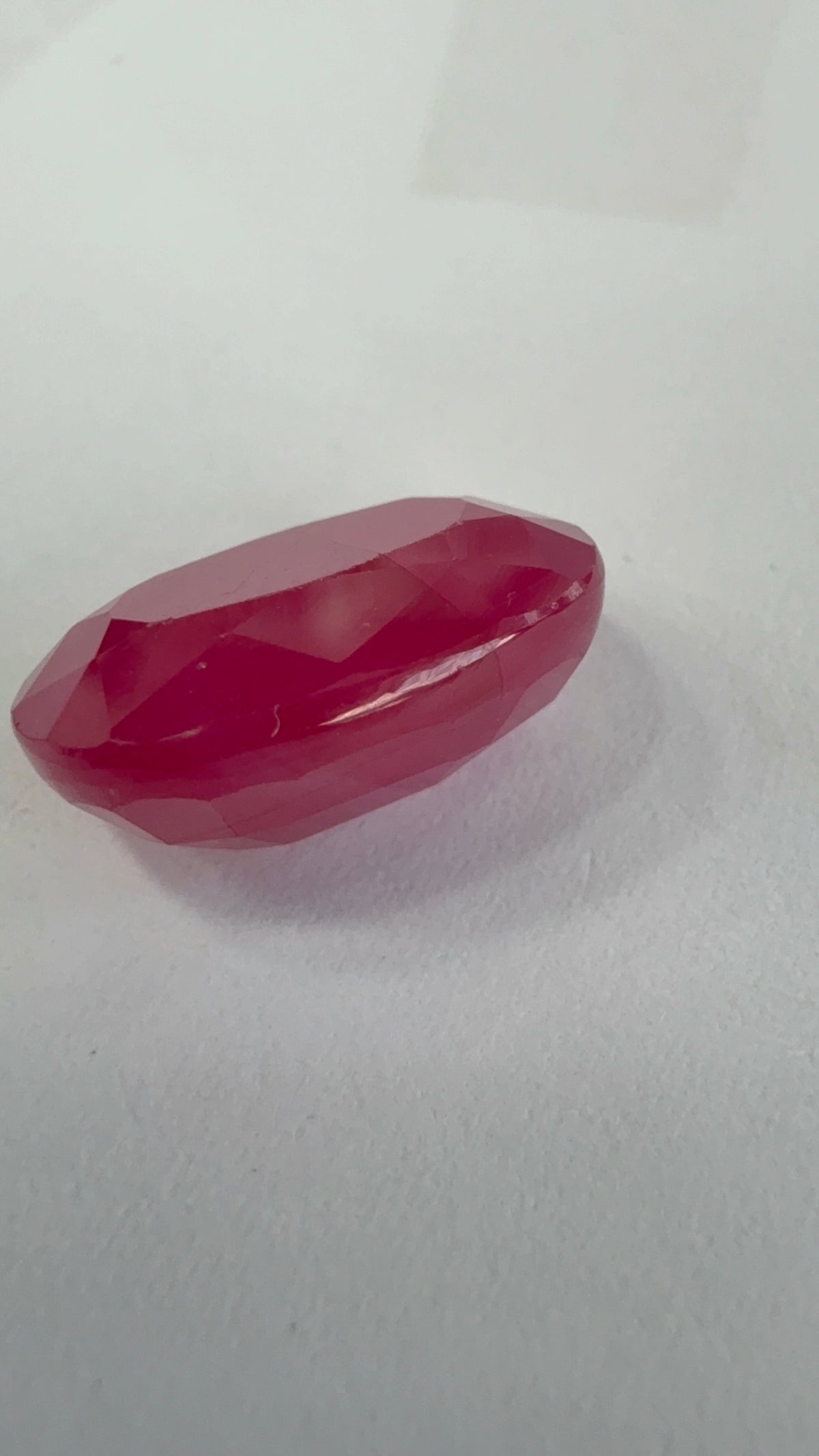 Ruby 8.93 carat R-85 alternate face-up view
