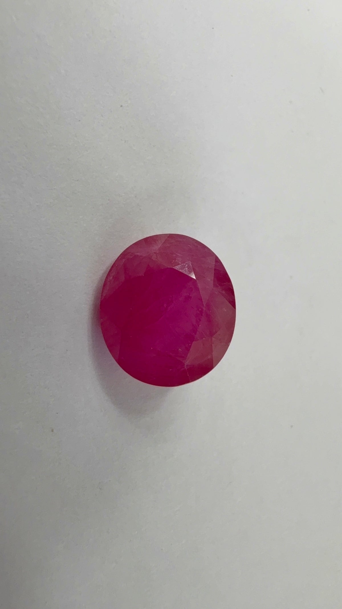 Ruby 3.66 carat R-86 alternate face-up view