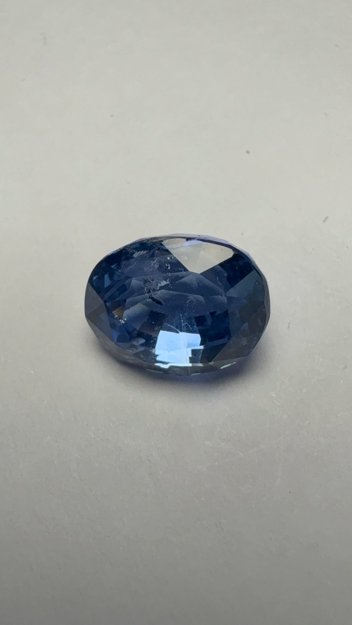 Blue Sapphire 7.08 carat SBS-58 face-up view
